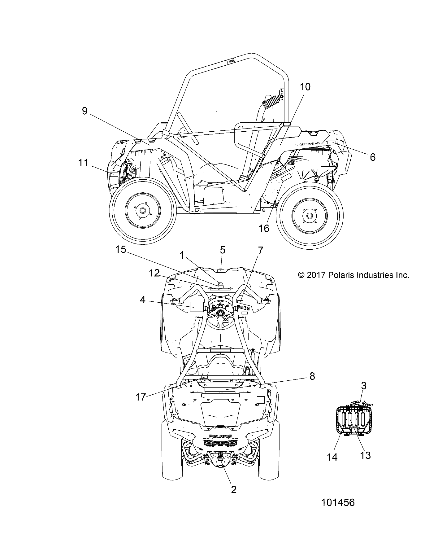 BODY, DECALS - A18DAE57N5 (101456)