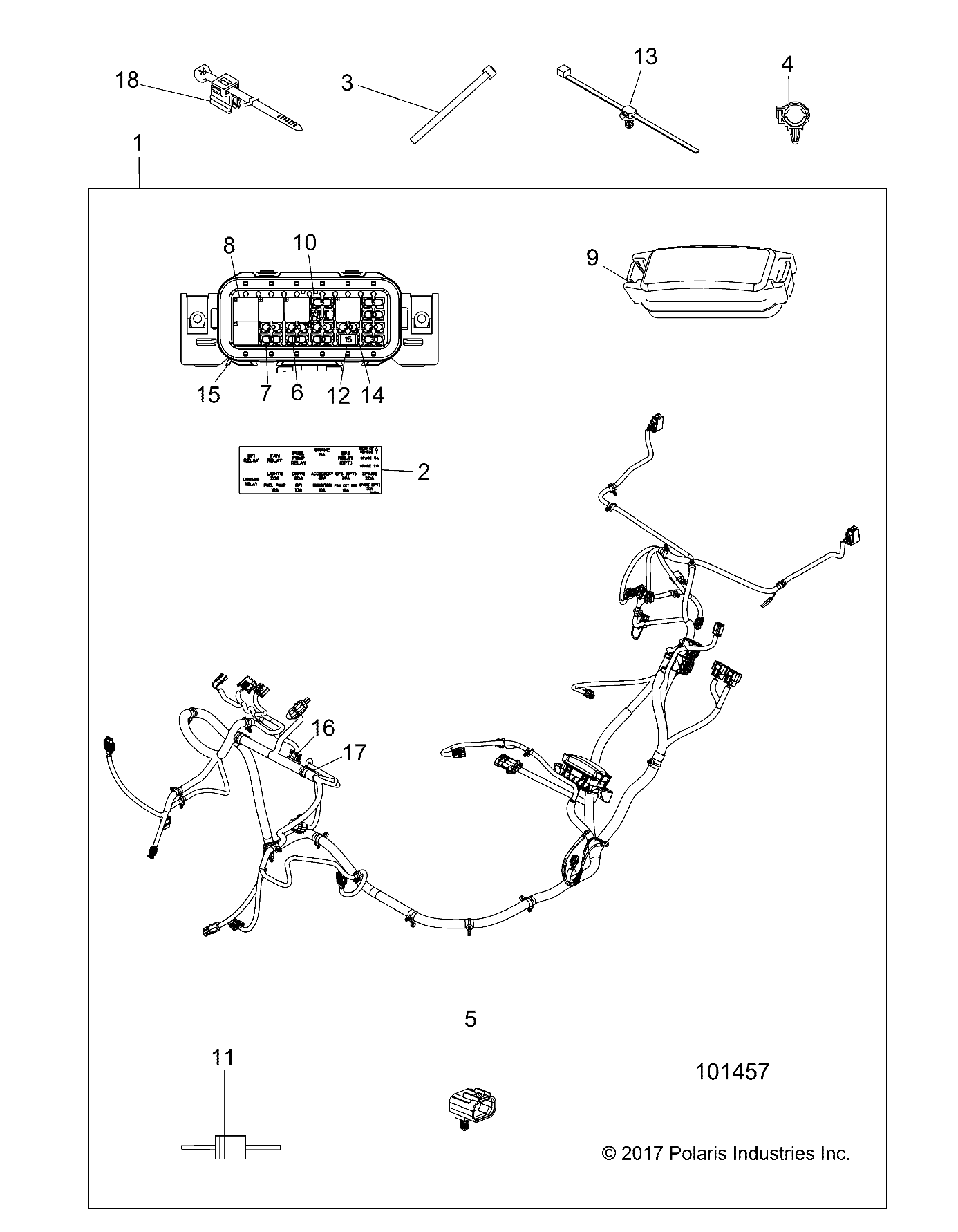 ELECTRICAL, WIRE HARNESS - A18DAE57N5 (101457)