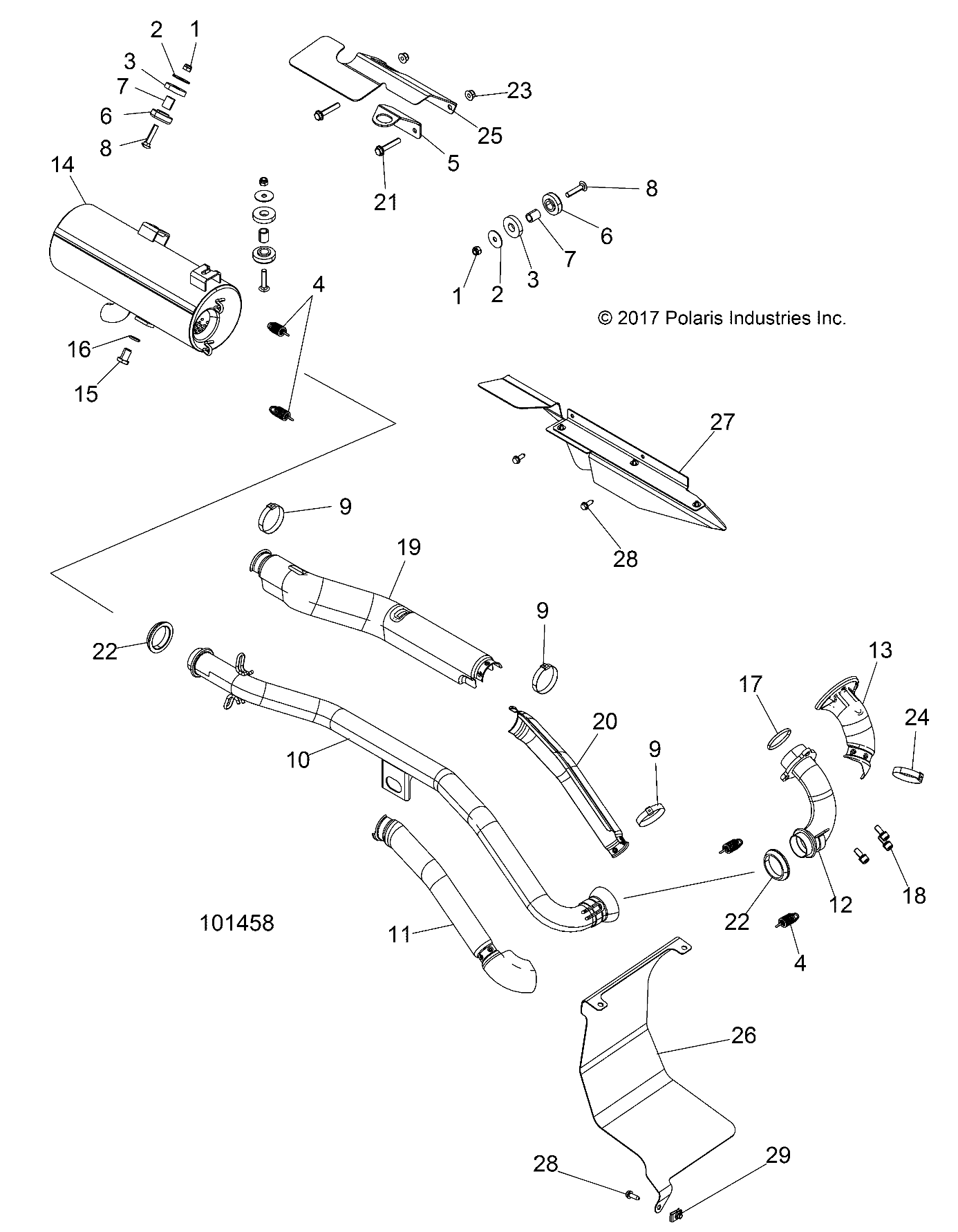 ENGINE, EXHAUST - A18SWE57B1