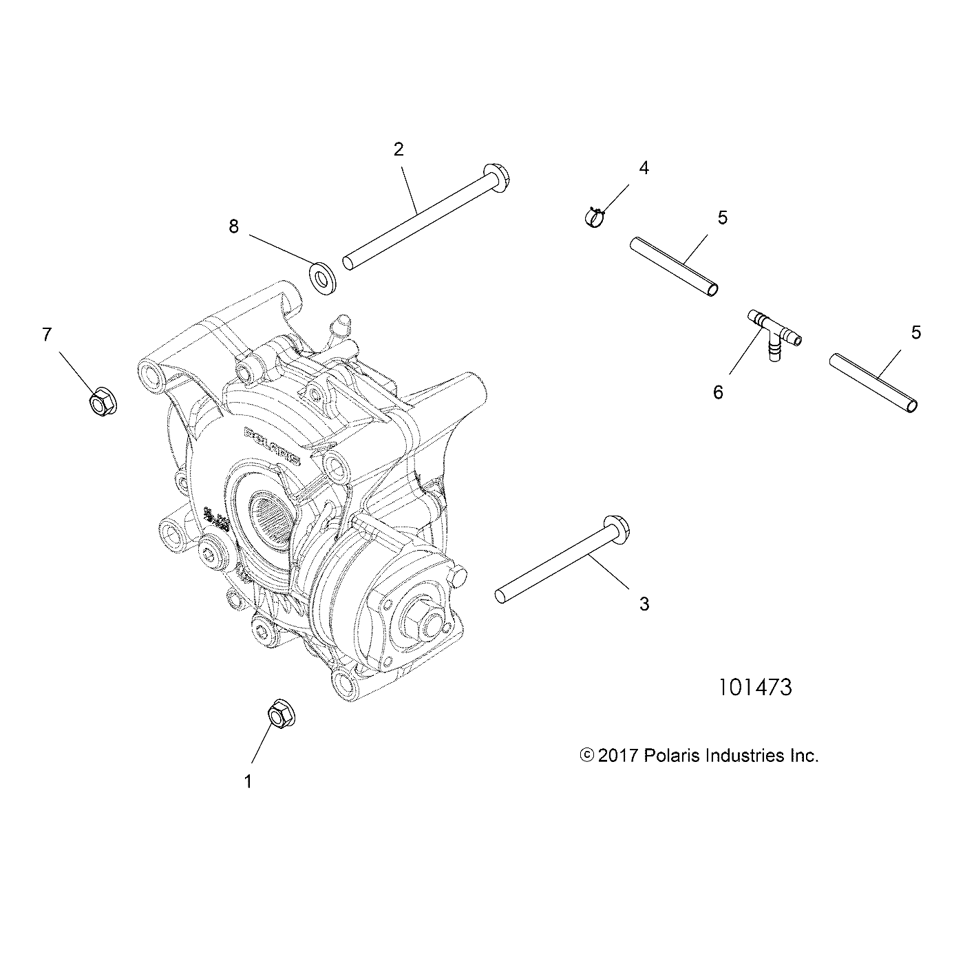 DRIVE TRAIN, GEARCASE MOUNTING, REAR - A19SXE95FR (101473)