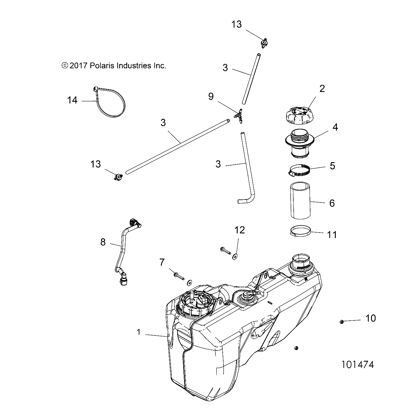 BODY, FUEL TANK - A19SXS95CC/CR (101474)