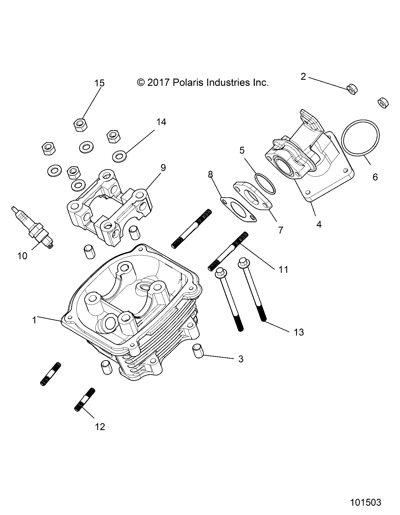 ENGINE, CYLINDER HEAD ASM. - R25HZA15D5 (101503)