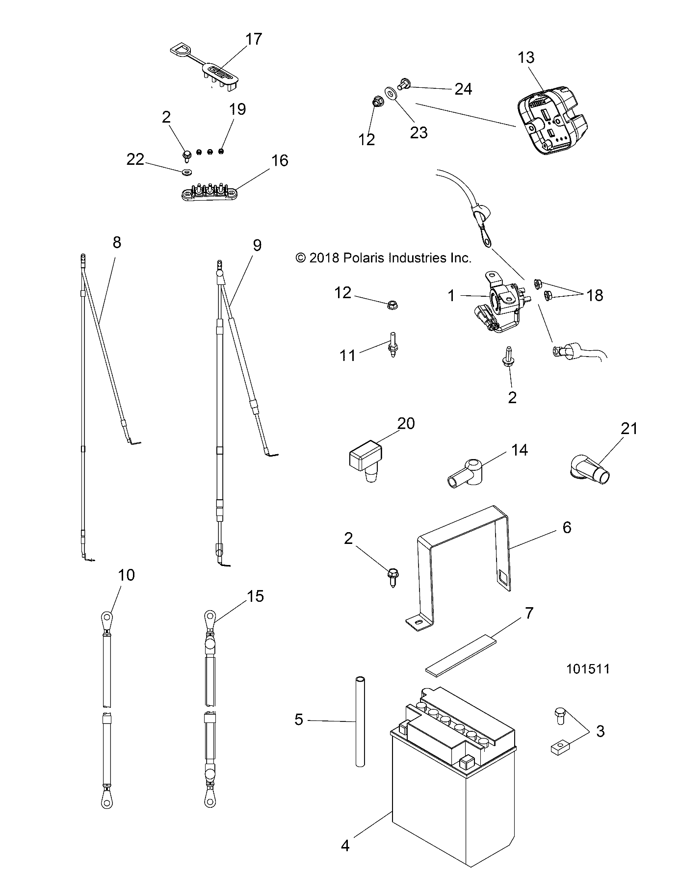 ELECTRICAL, BATTERY - A19DAE57D5 (101511)