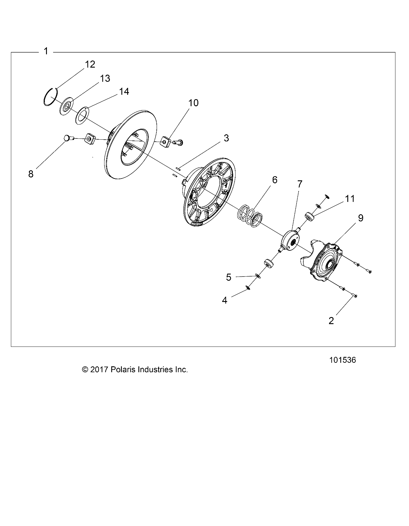 DRIVE TRAIN, SECONDARY CLUTCH INTERNALS - A22SGE95AN (101536)