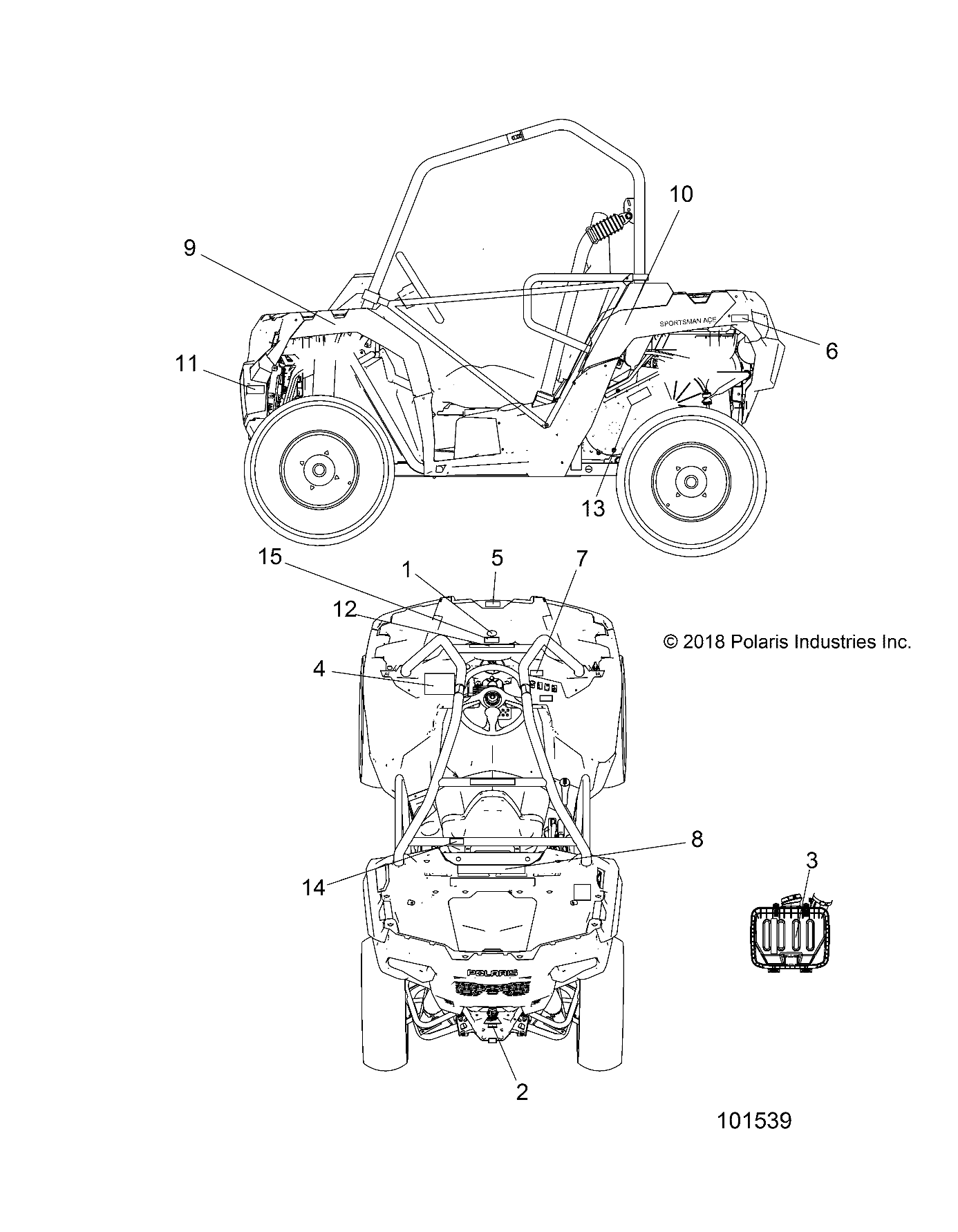 BODY, DECALS - A19DAE57D5 (101539)