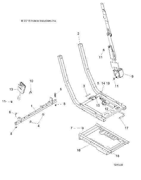 BODY, SEAT MOUNTING AND BELT - A19DCE87AK (101558)