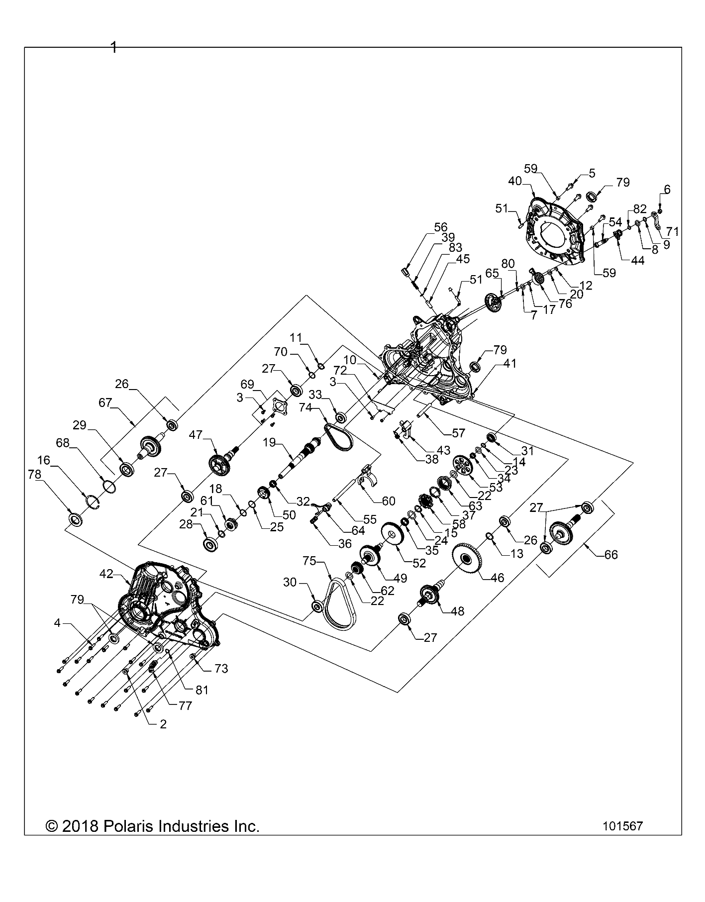 DRIVE TRAIN, MAIN GEARCASE - A19SXN85A8