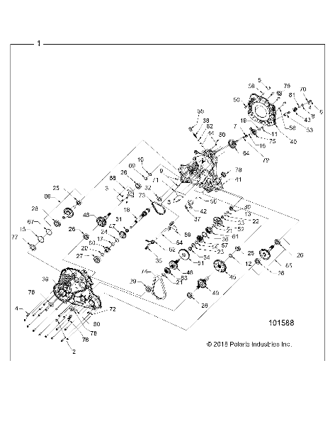 DRIVE TRAIN, MAIN GEARCASE - A20SVA85A3 (101588)