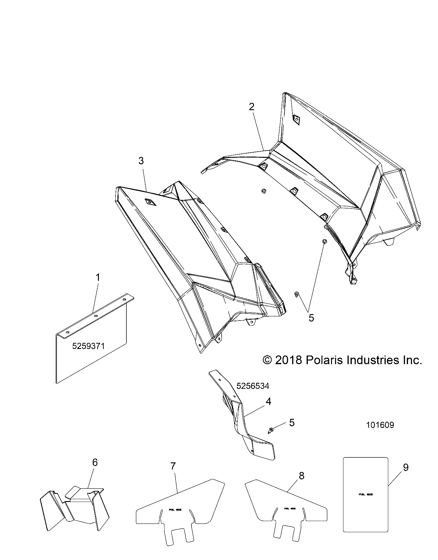 BODY, REAR CAB AND HEAT SHIELDS - A14GH9EAW (101609)