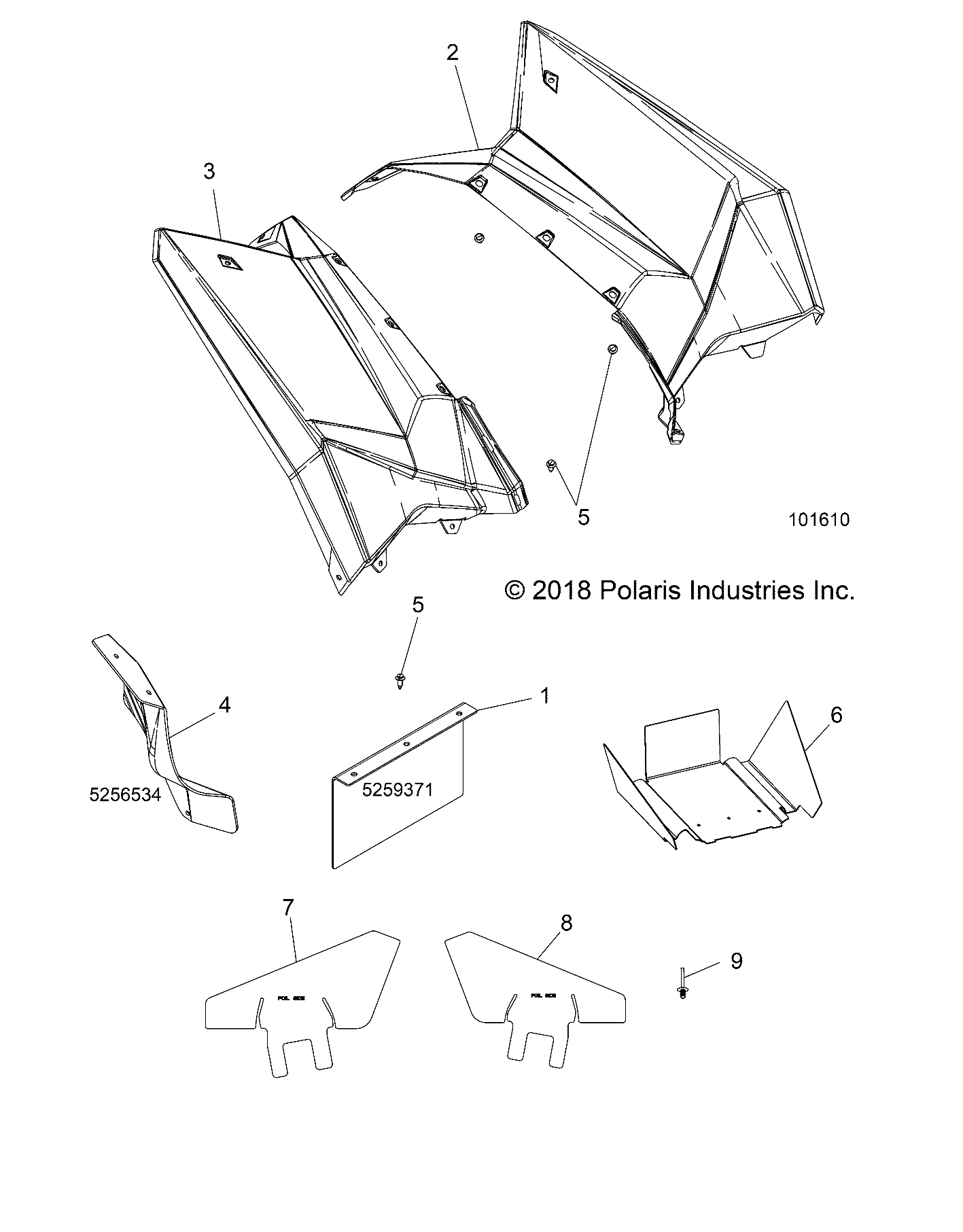 BODY, REAR CAB AND HEAT SHIELDS - A17SVS95FM