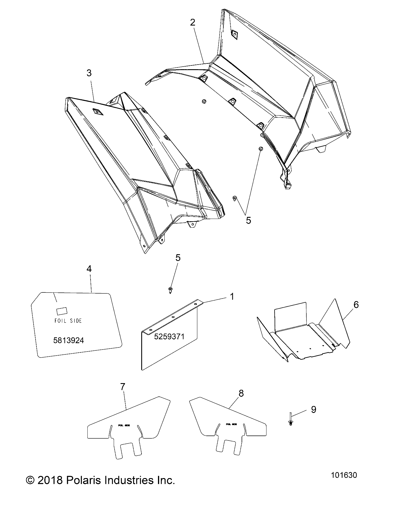 BODY, REAR CAB AND HEAT SHIELDS - A19SVE95FR