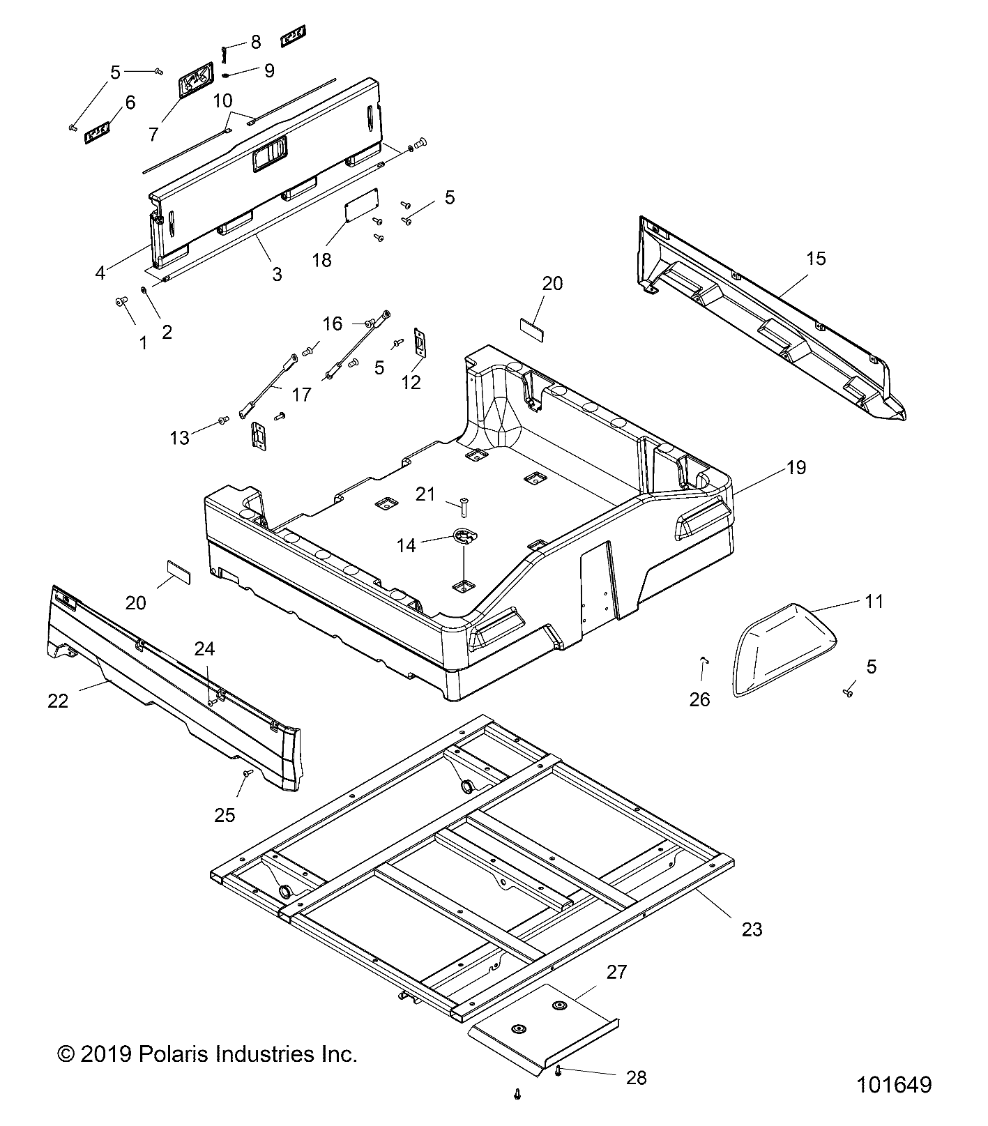 BODY, DUMP BOX - A24S6E57A1 (101649)