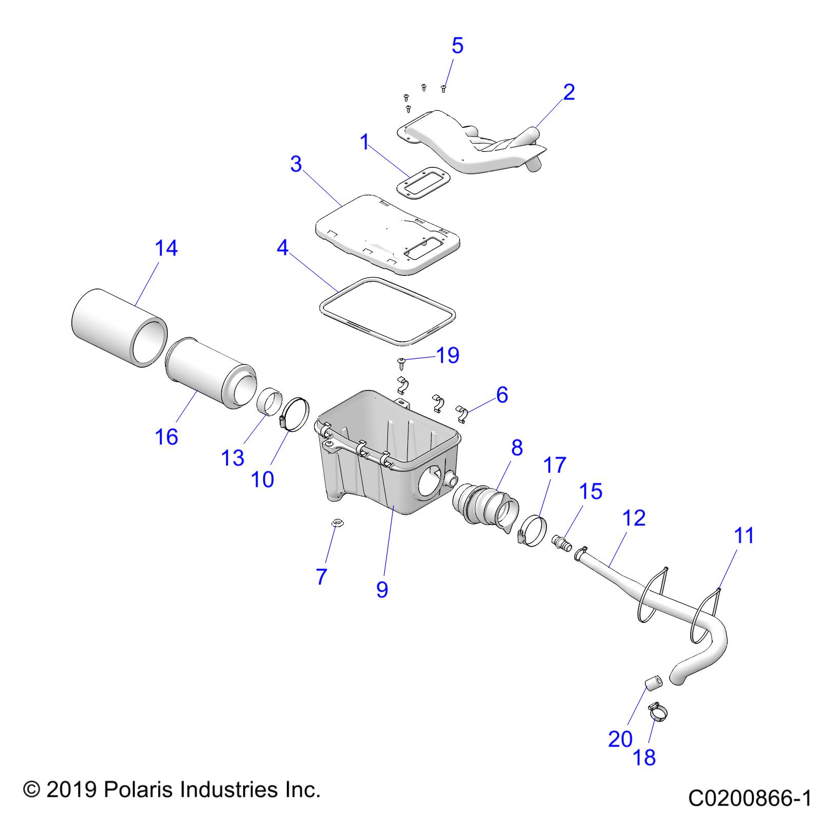 ENGINE, AIR INTAKE SYSTEM - A20SEE57P1 (C0200866-1)