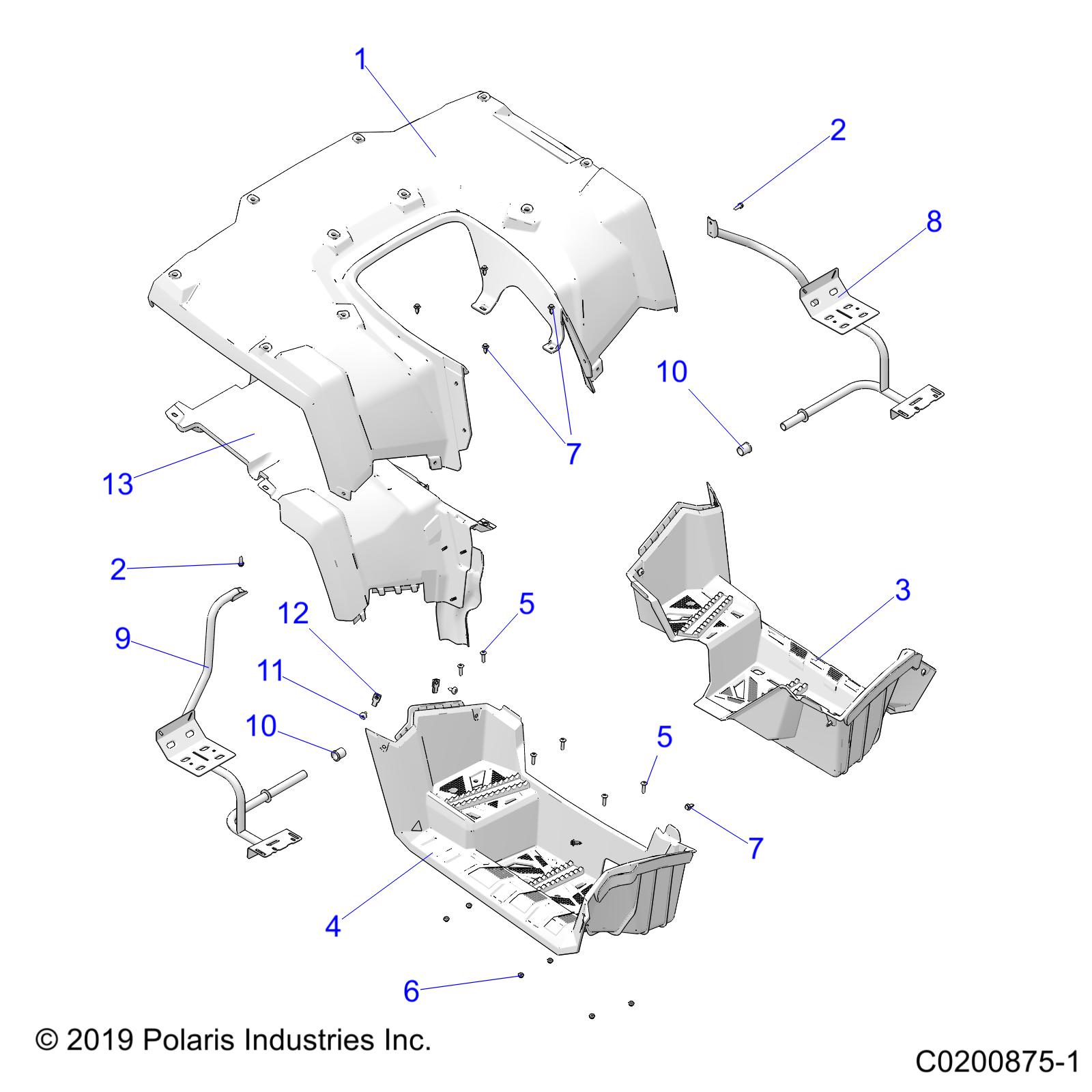 BODY, REAR CAB and FOOTWELLS - A20SDE57F1/S57C5 (C0200875-1)