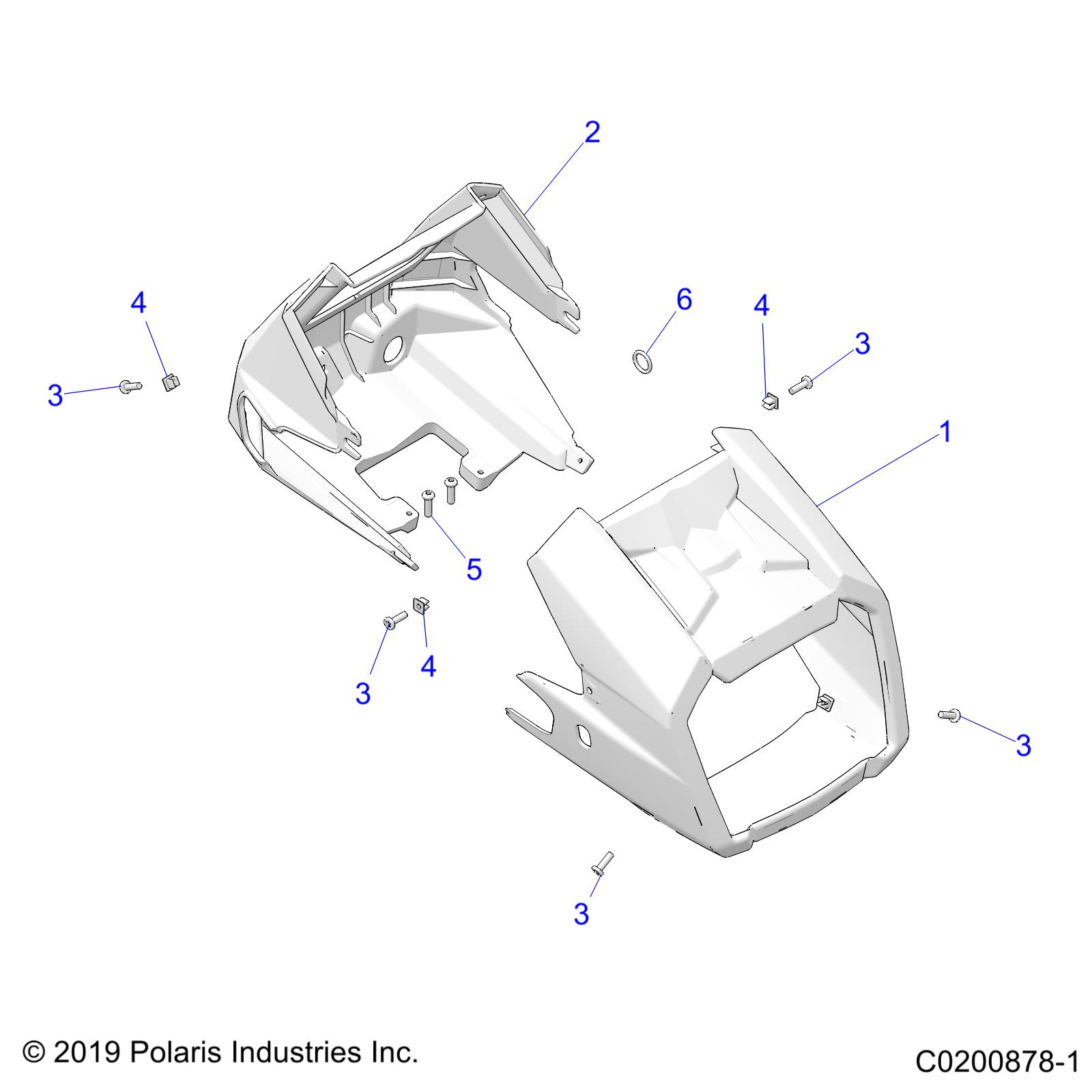 BODY, HEADLIGHT POD - A20SEE57K1 (C0200878-1)