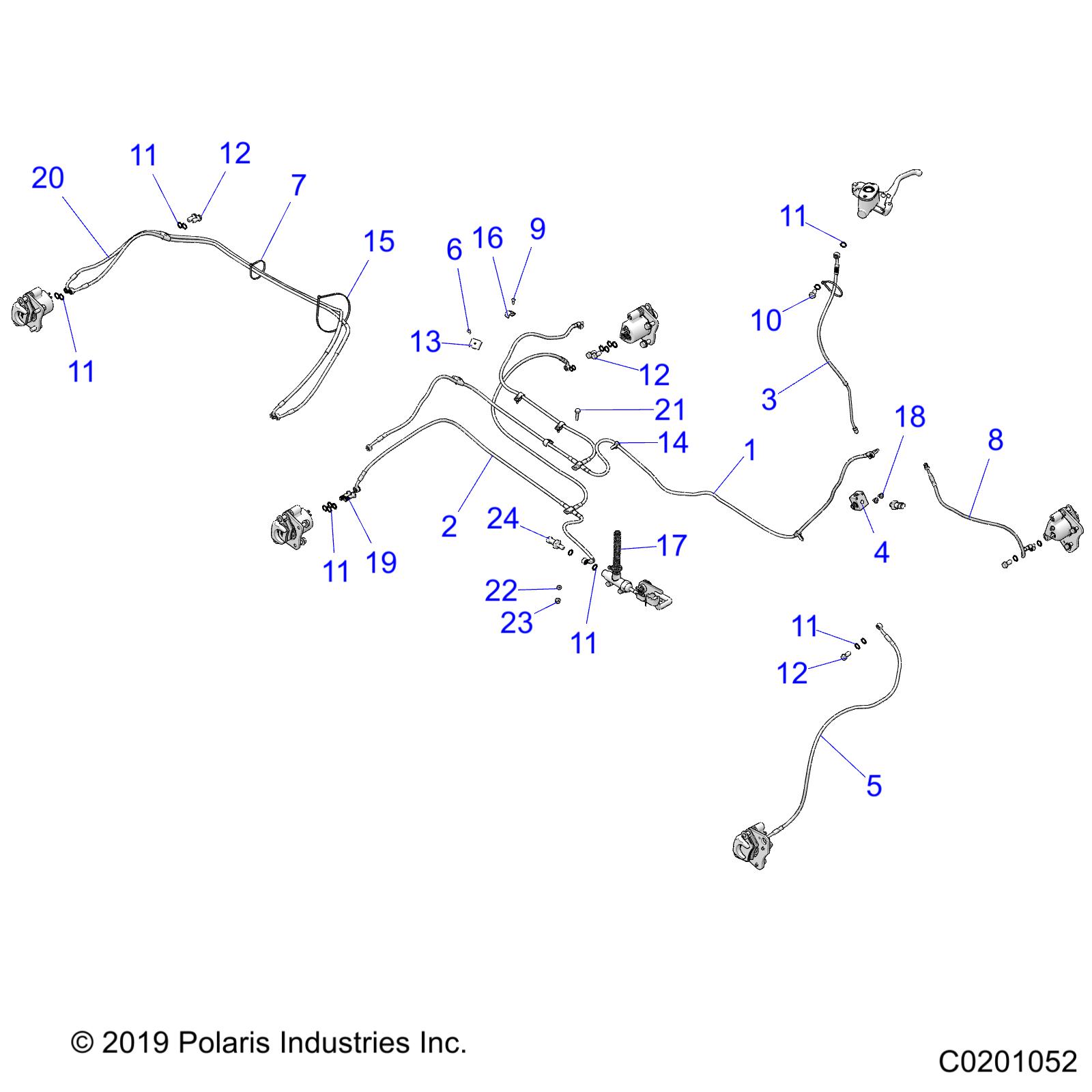 BRAKES, BRAKE LINES - A23S6E57F1/FK (C0201052)