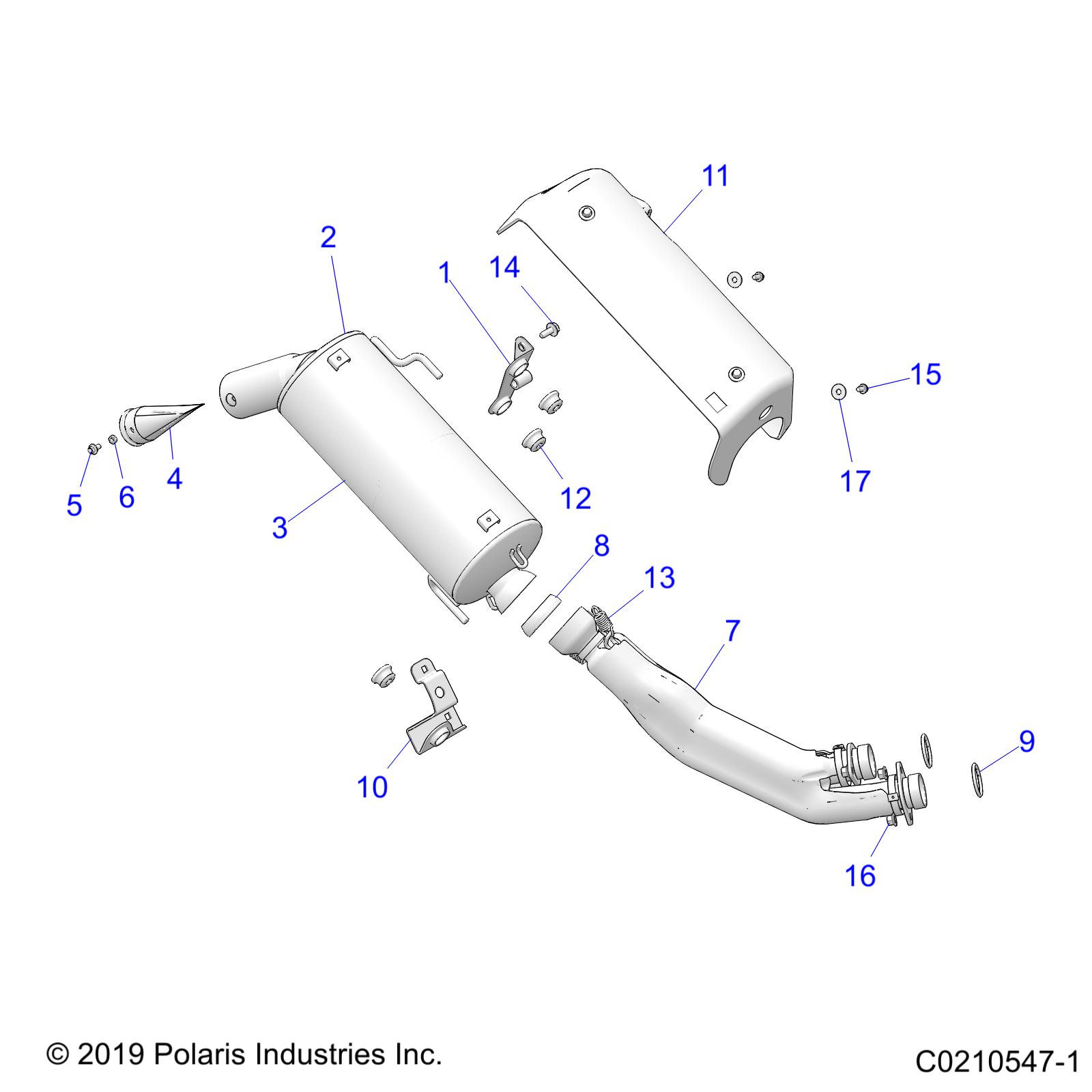 ENGINE, EXHAUST - A20SXE95PL/PR (C0210547-1)