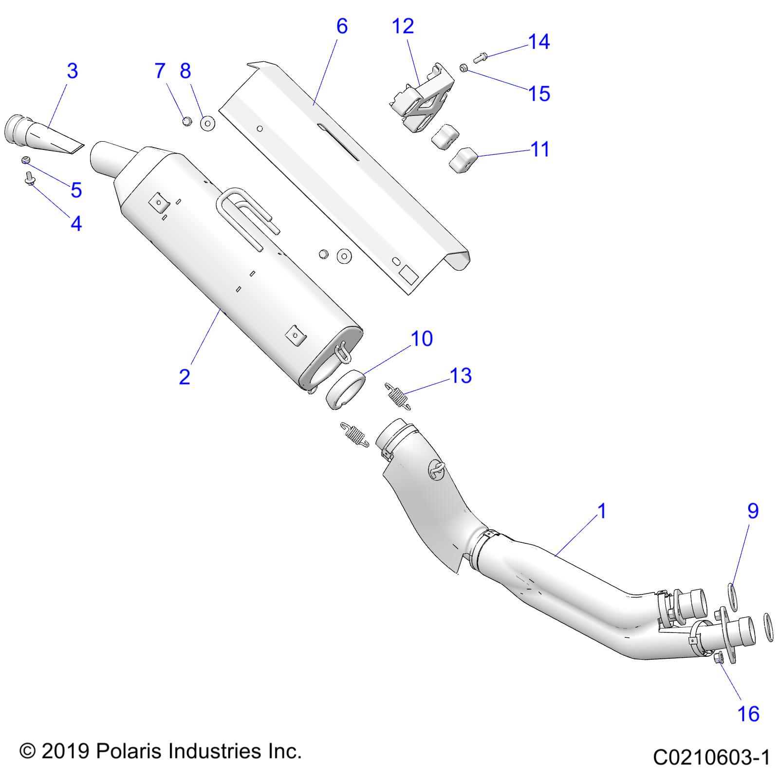 ENGINE, EXHAUST - A22SVA85A3 (C0210603-1)