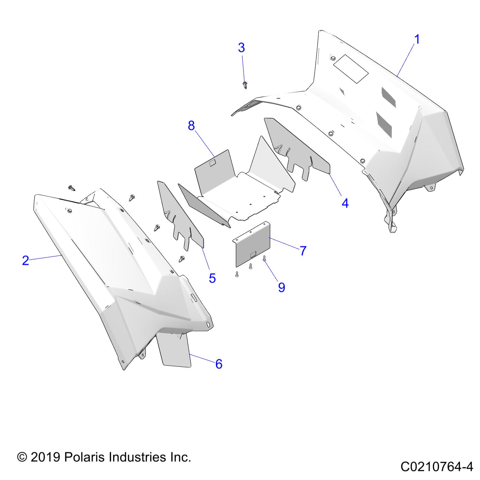 BODY, REAR CAB AND HEAT SHIELDS - A25SVE95PG (C0210764-4)