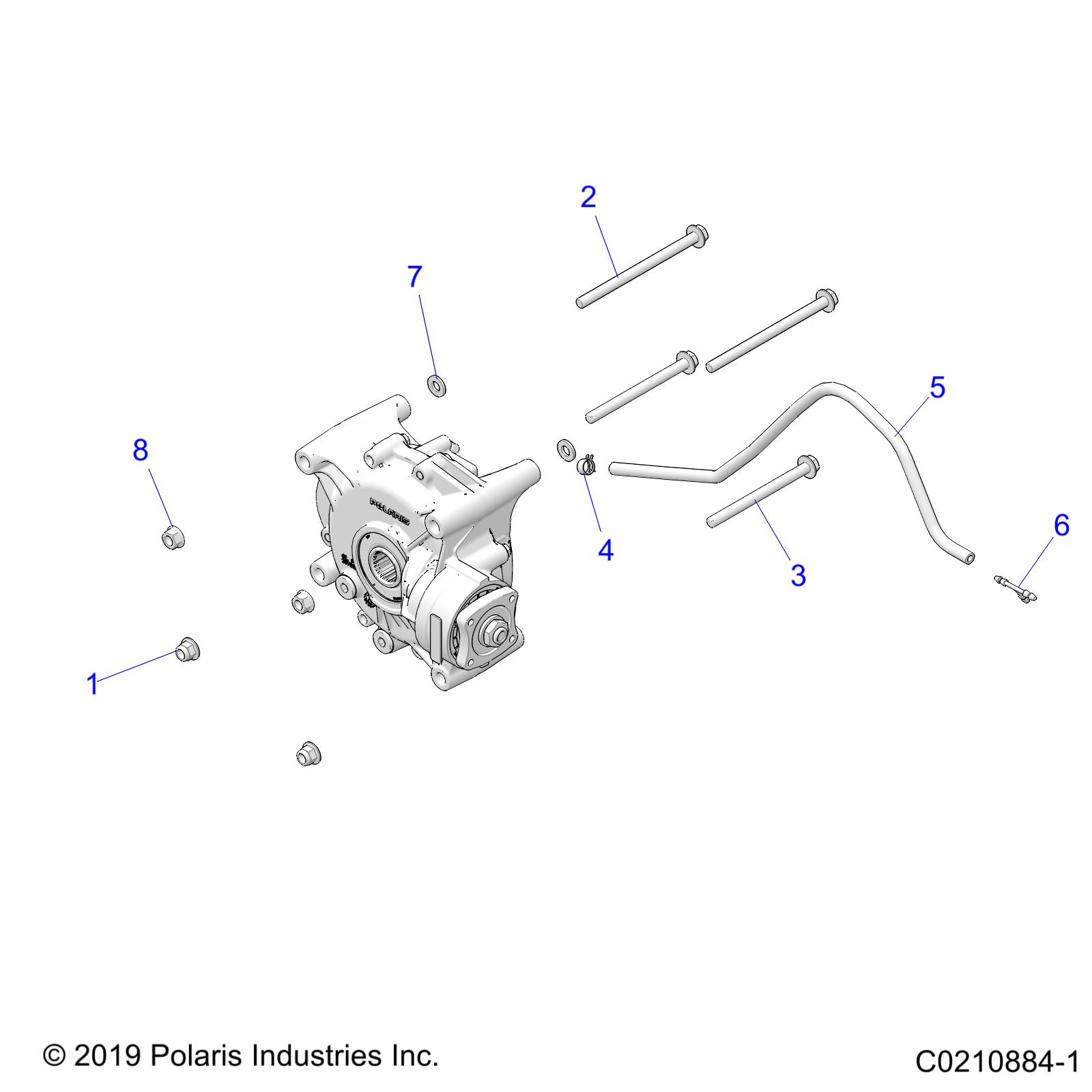 DRIVE TRAIN, GEARCASE MOUNTING, REAR - A24SXE95PP (C0210884-1)