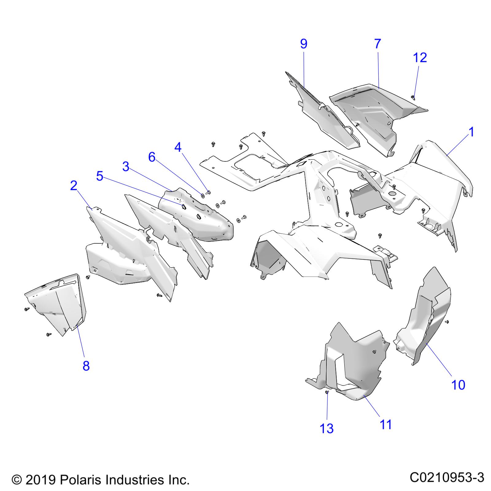 BODY, FRONT CAB and SIDE PANELS - A25SGE95CT (C0210953-3)