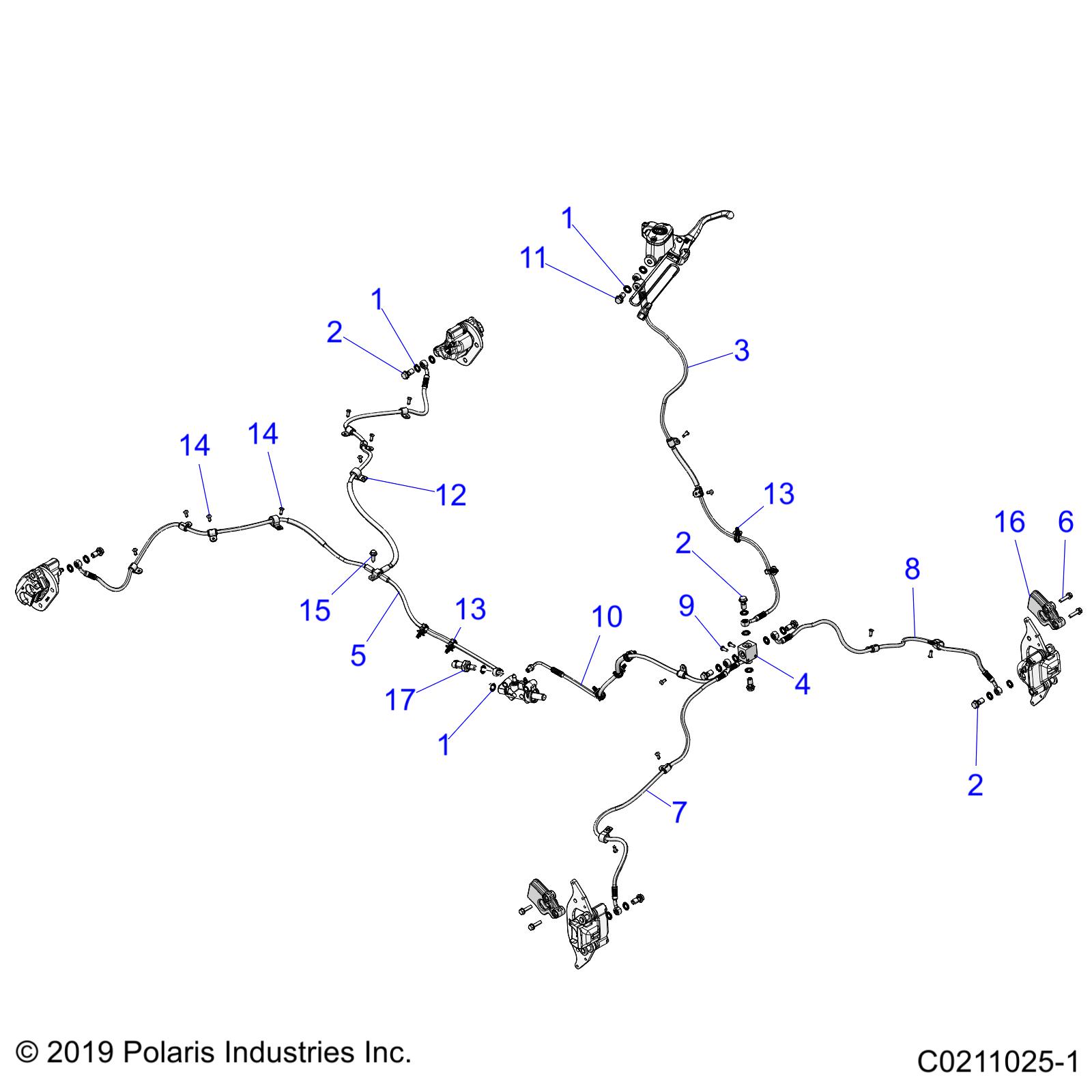 BRAKES, BRAKE LINES - A24SGE95AT (C0211025-1)