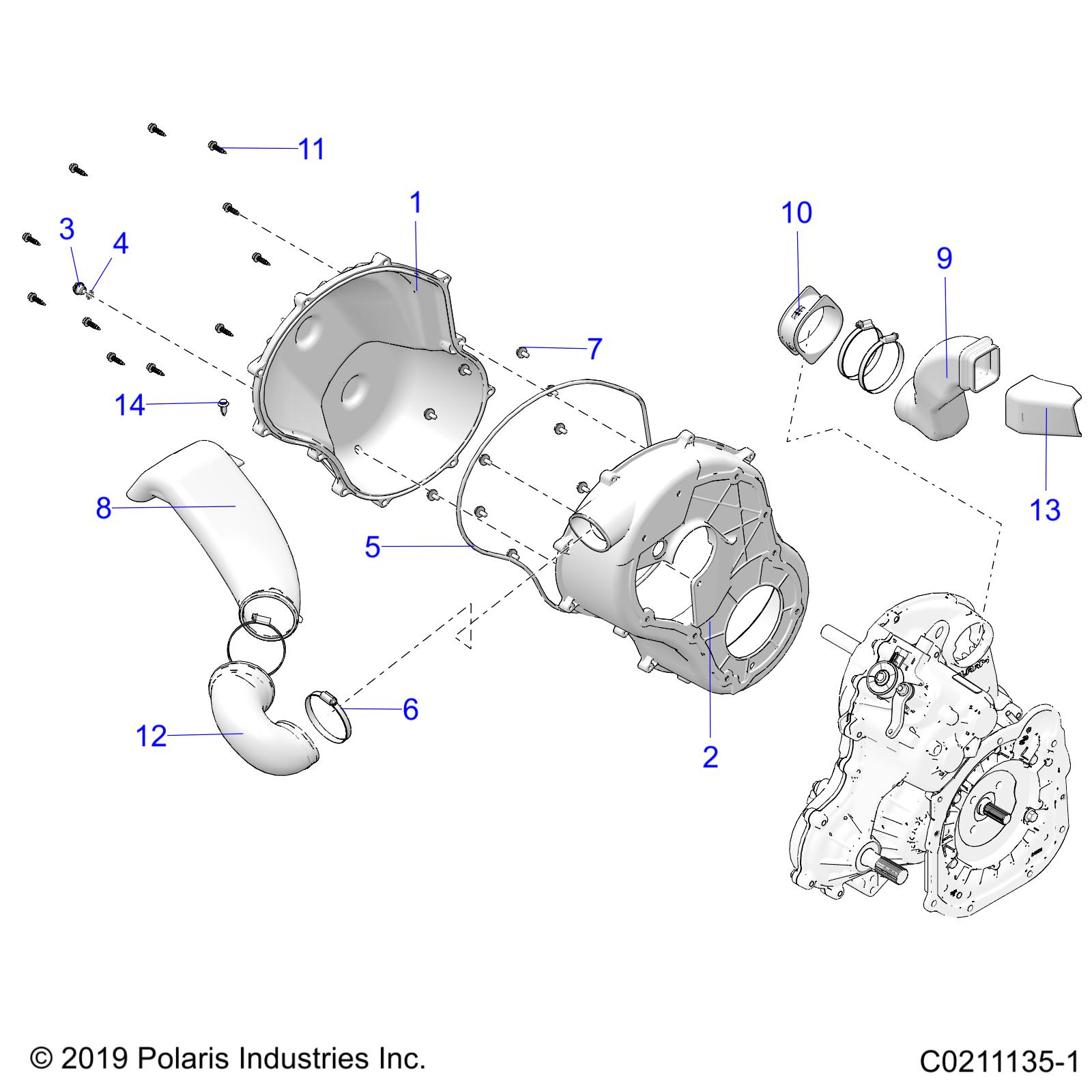 BODY, CLUTCH COVER - A20SXZ95AG/CAG (C0211135-1)