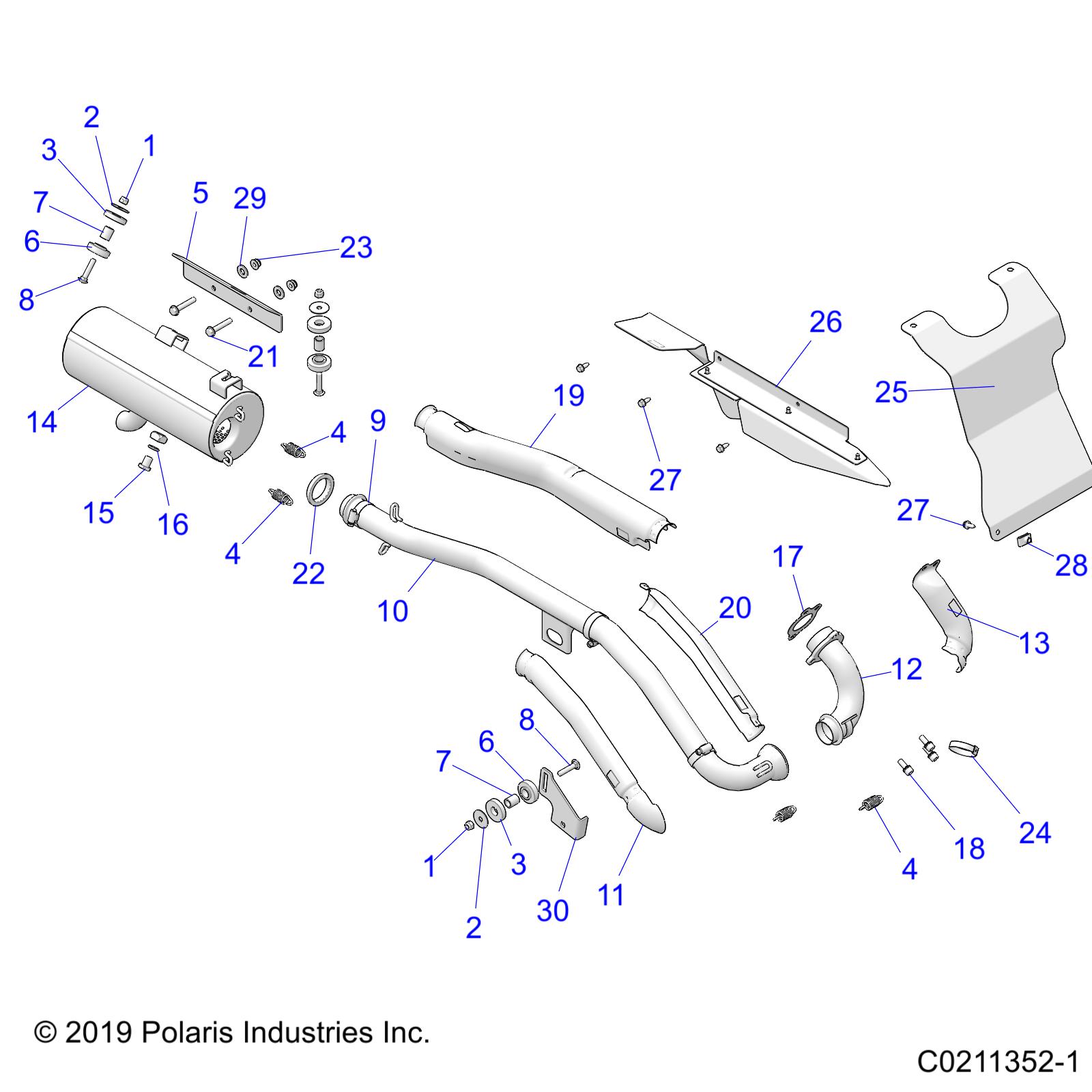 ENGINE, EXHAUST - A20SEG50A1/A5/CA1/CA5 (C0211352-1)