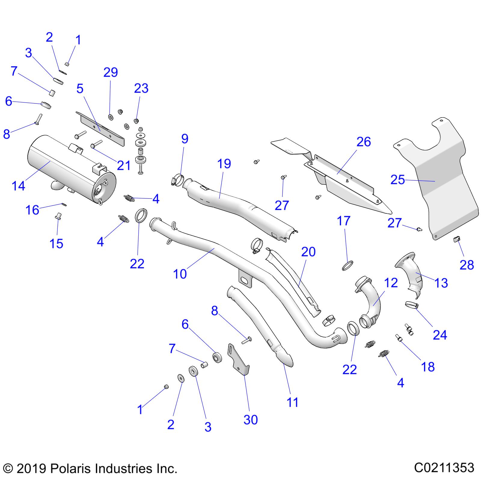 ENGINE, EXHAUST - A20SEE57A1/A4/A7/A9 (C0211353)