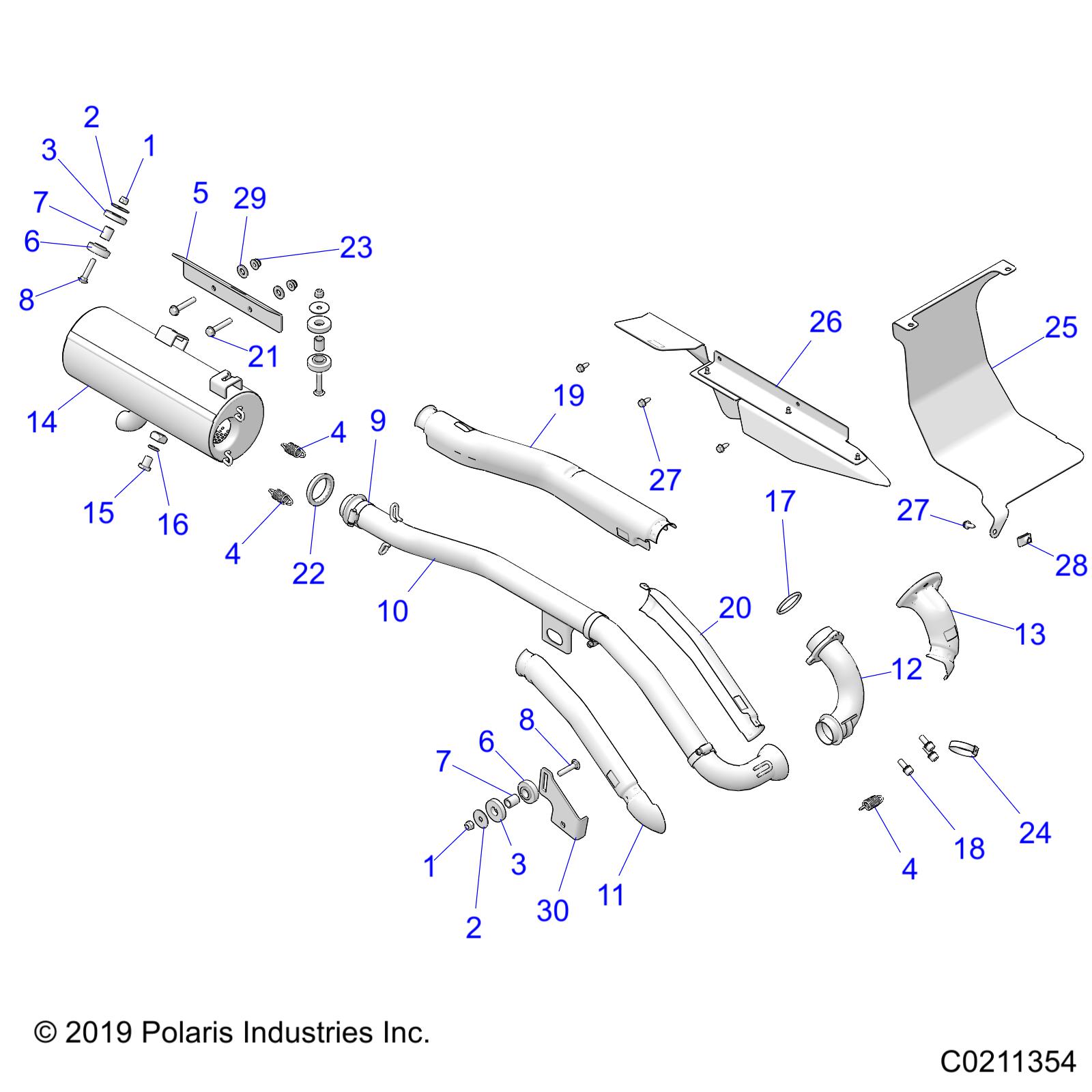 ENGINE, EXHAUST - A21SDE57A4 (C0211354)