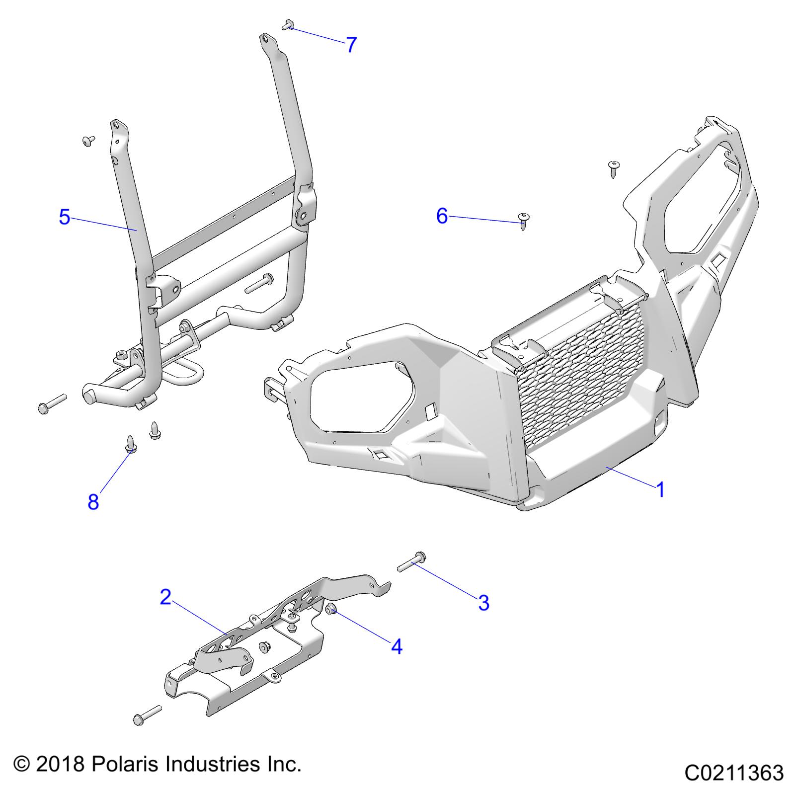 BODY, FRONT BUMPER - A20SEG57A1/A4/A7/A9/B1/B4