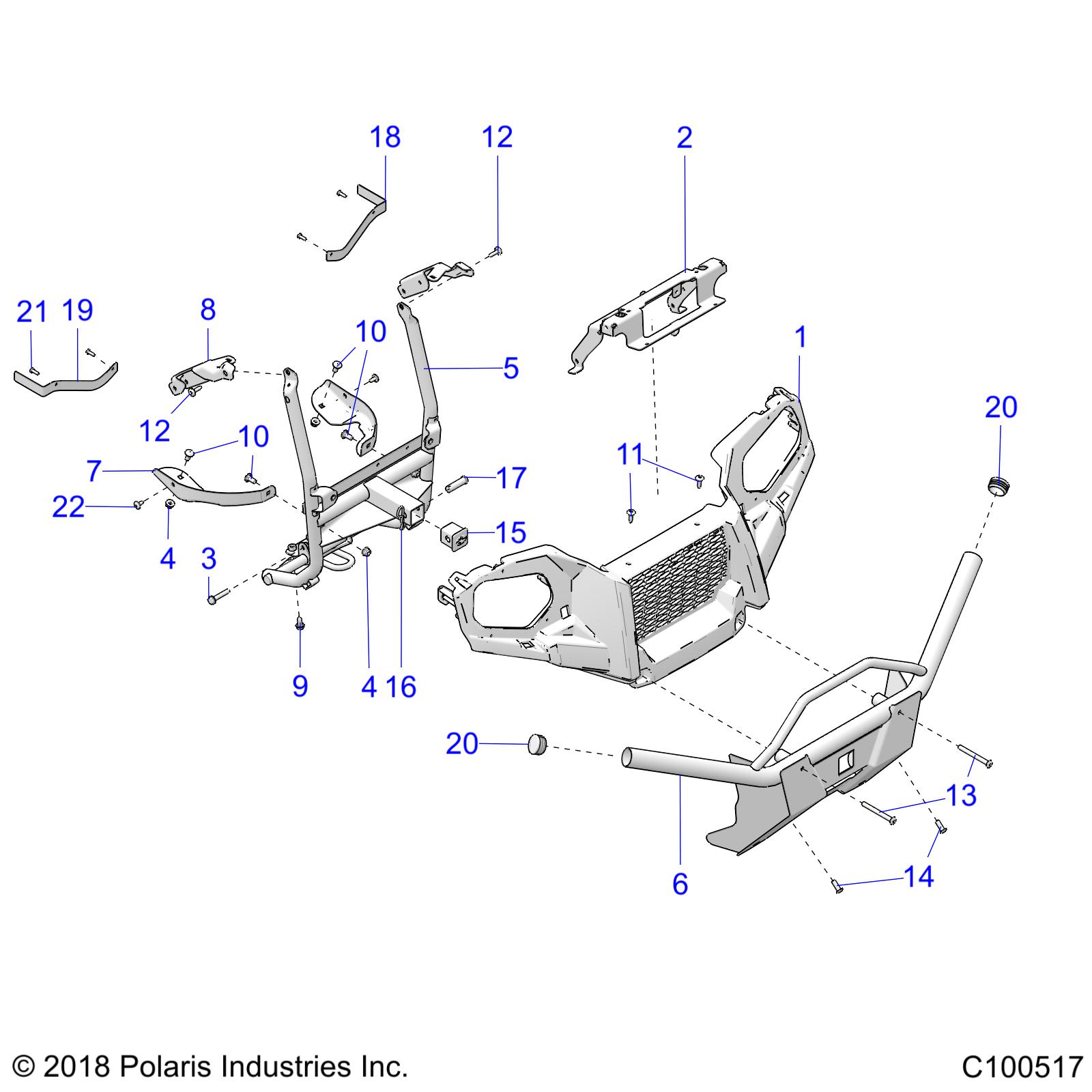 BODY, FRONT BUMPER and MOUNTING - A18SEG50B8