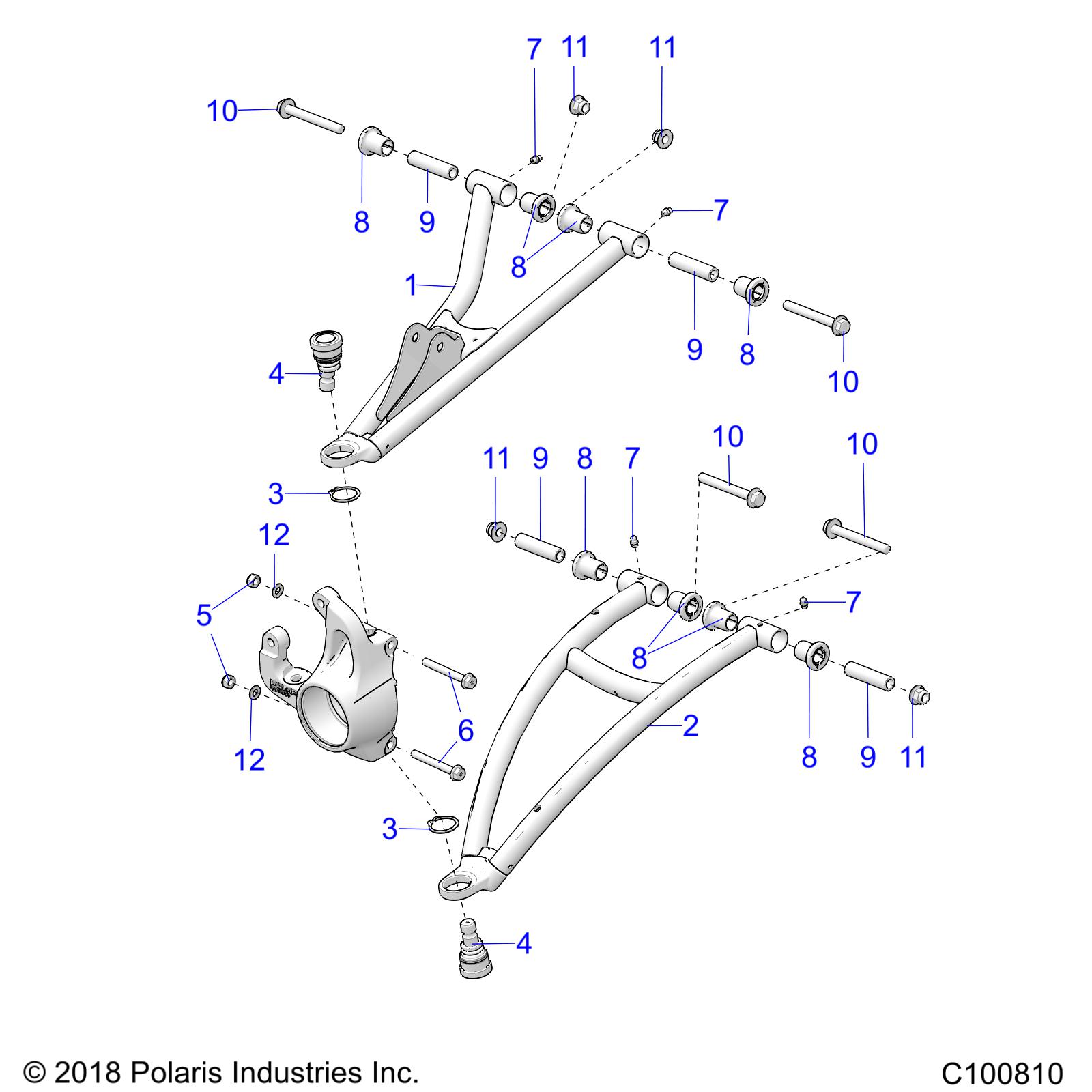 SUSPENSION, FRONT A-ARMS - A17SXD95A9/SXE95AC/AL (C100810)