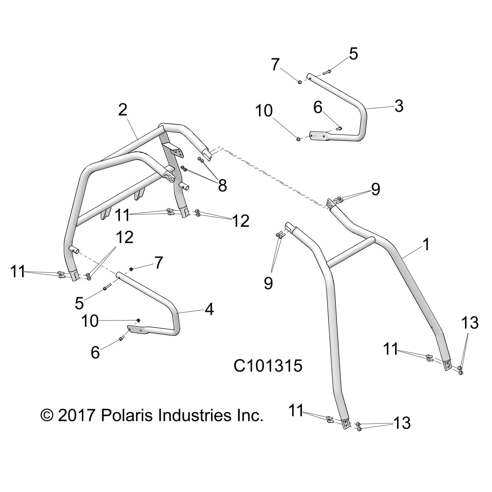 CHASSIS, CAB FRAME AND SIDE BARS - A18DAE57N5 (C101315)