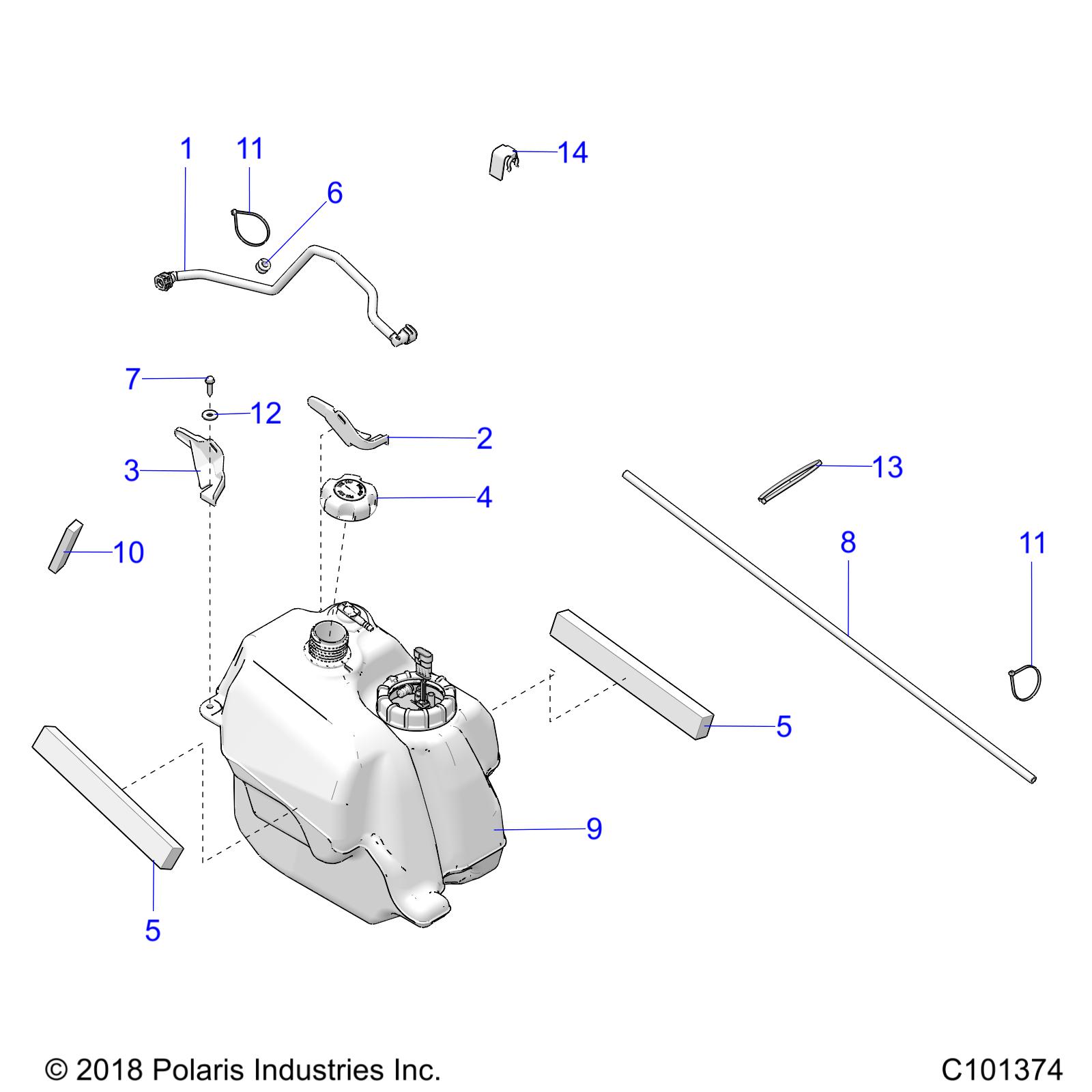 BODY, FUEL TANK ASM. - A20SJE57AX/BX (C101374)