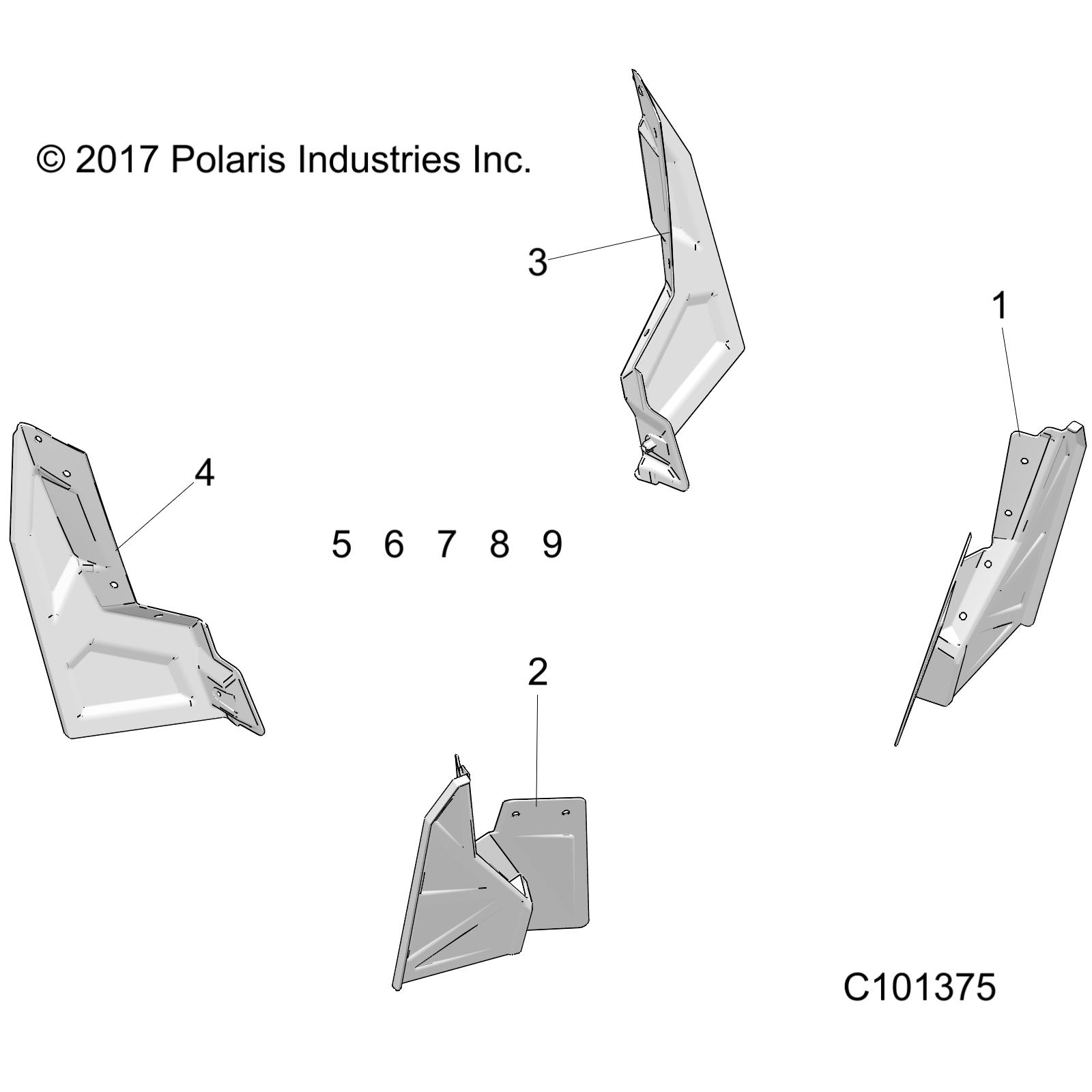 BODY, MUD GUARD - A18DAE57B2 (C101375)