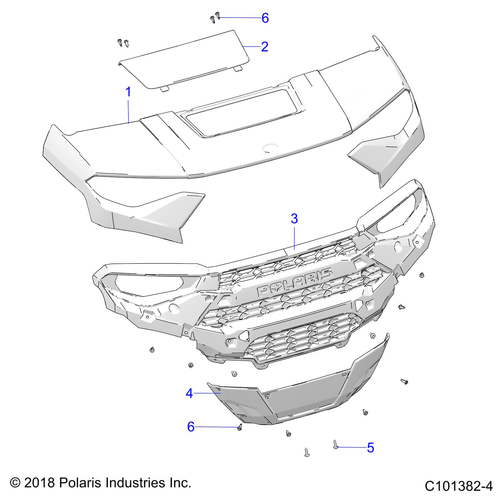 BODY, HOOD AND FRONT FASCIA - A19HZA15N1/N7 (C101382-4)