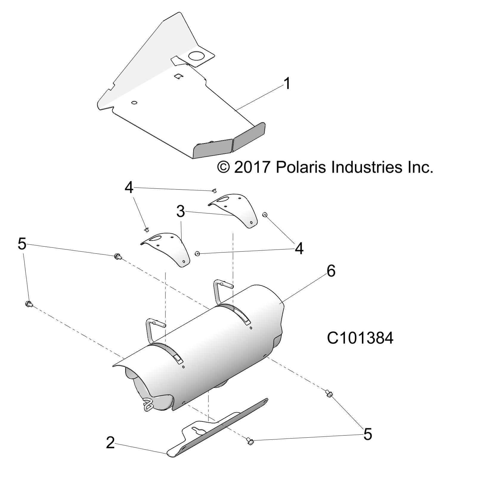 ENGINE, EXHAUST SYSTEM, SHIELDS - A19DBA50A5