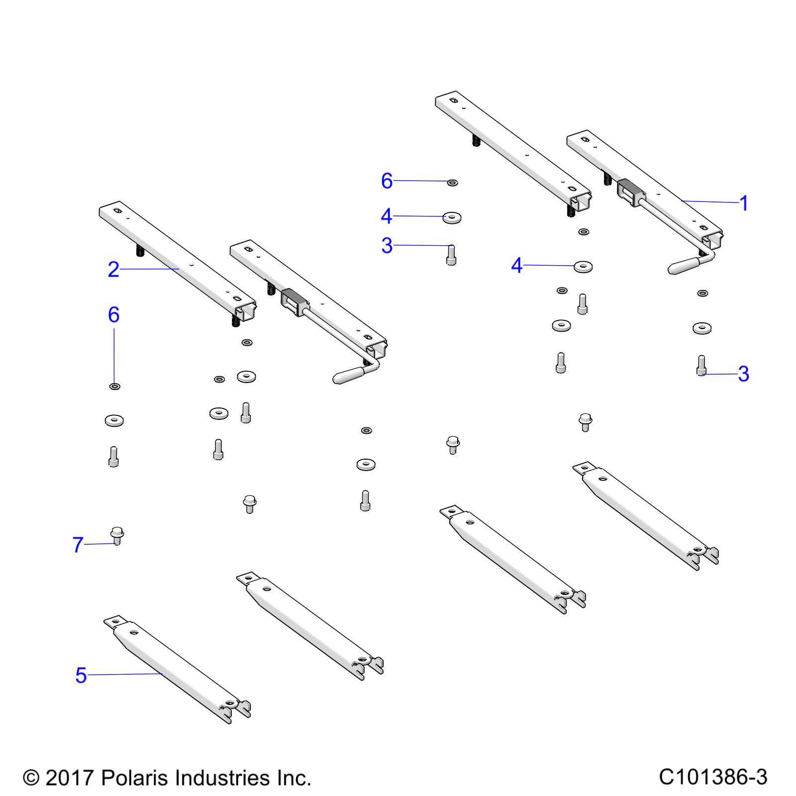 BODY, SEAT SLIDERS - A19HZA15A1/A7/B1/B7 (C101386-3)