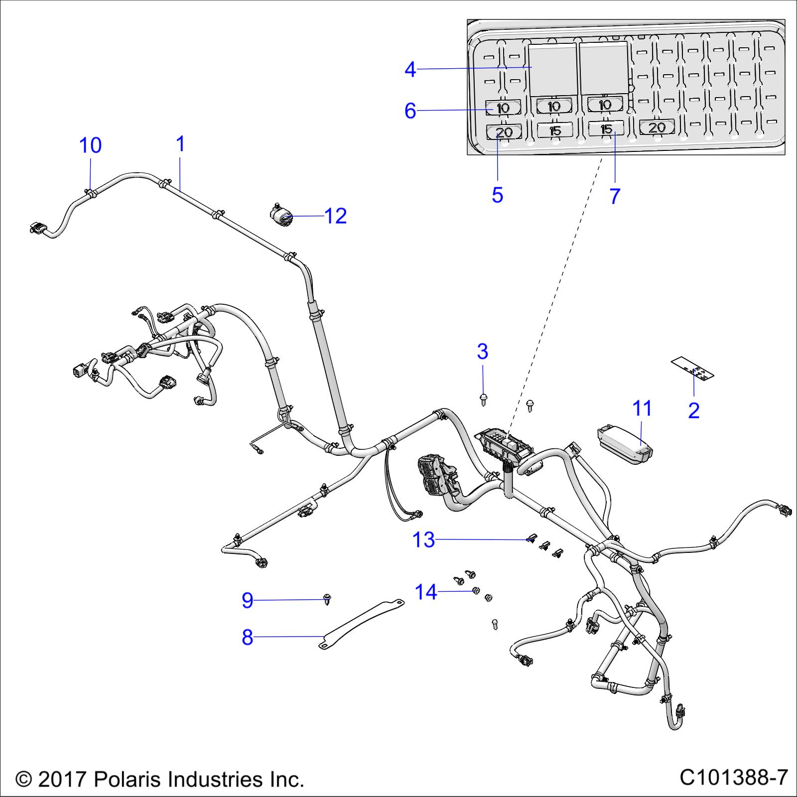 ELECTRICAL, WIRE HARNESS - A19HZA15N1/N7 (C101388-7)