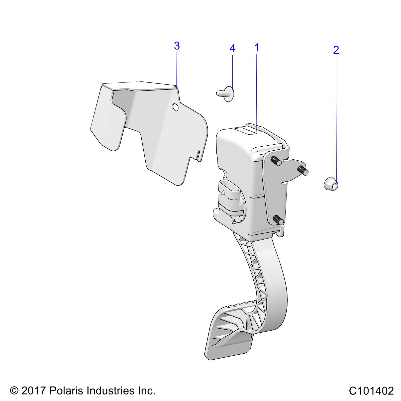 ENGINE, THROTTLE PEDAL AND MOUNT - A21HAB15N2 (C101402)