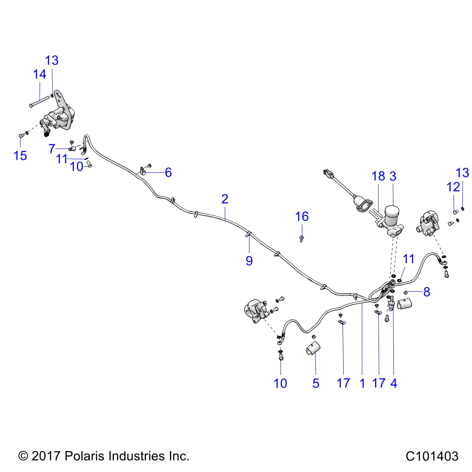 BRAKES, BRAKE LINES AND MASTER CYLINDER - A19HAA15A7/B7 (C101403)