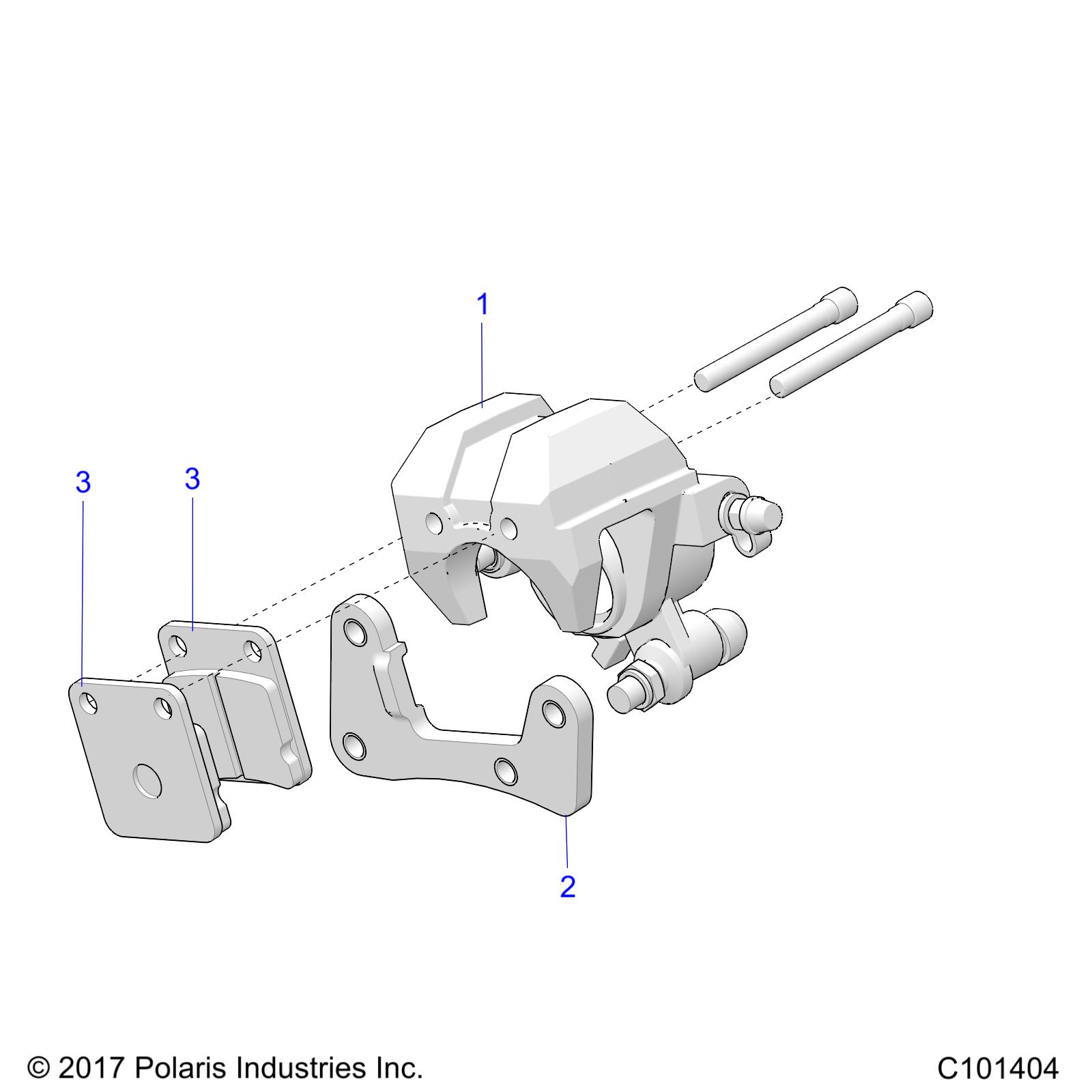 BRAKES, CALIPER, FRONT - A20HZB15N1/N2 (C101404)