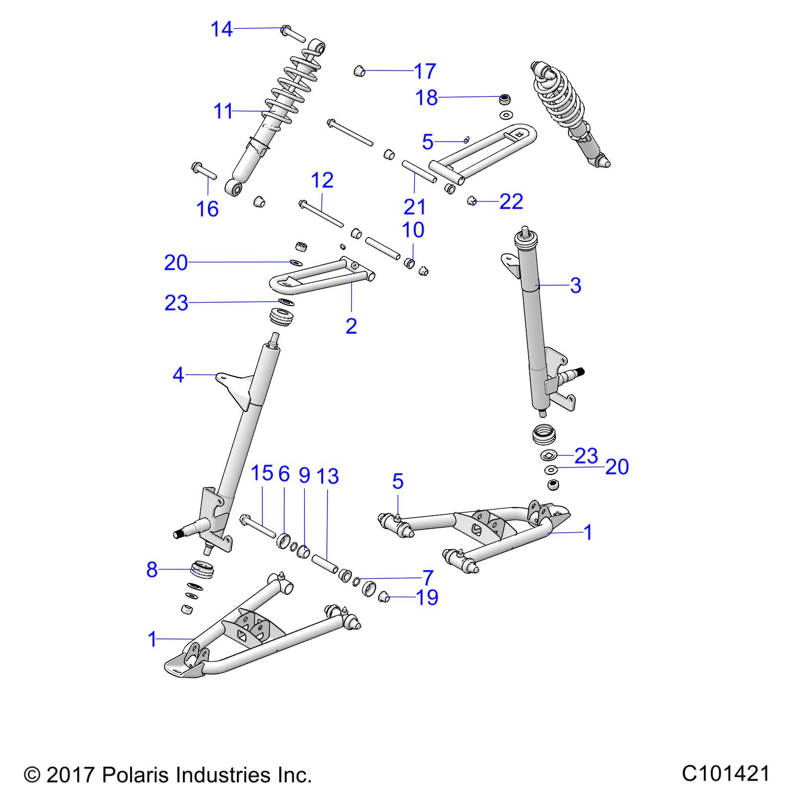 SUSPENSION, FRONT - A19HZA15A1/A7/B1/B7 (101421)