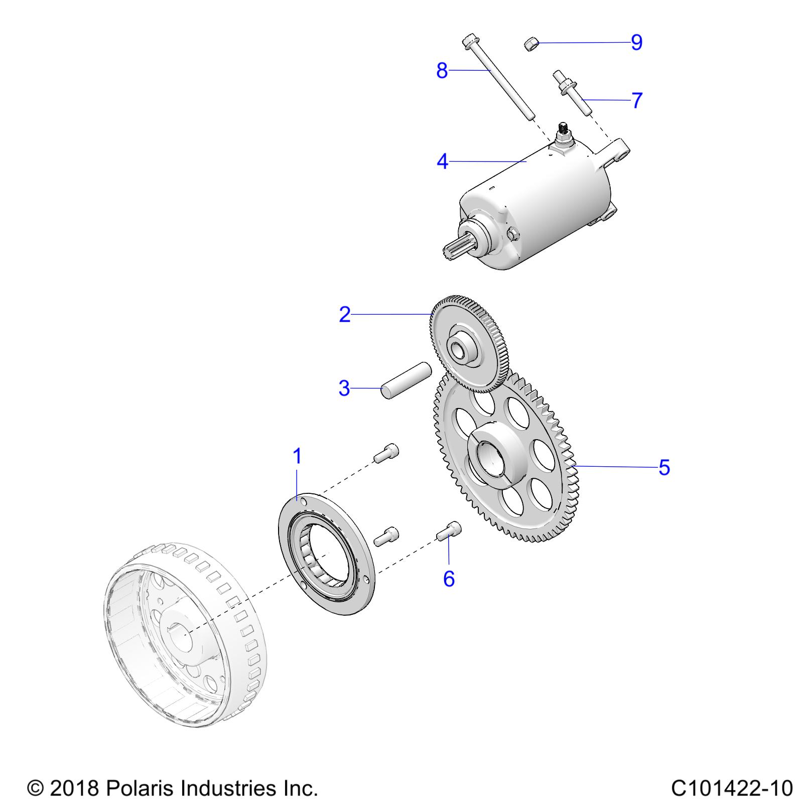 ENGINE, STARTER DRIVE - A25SDE57P2 (C101422-10)