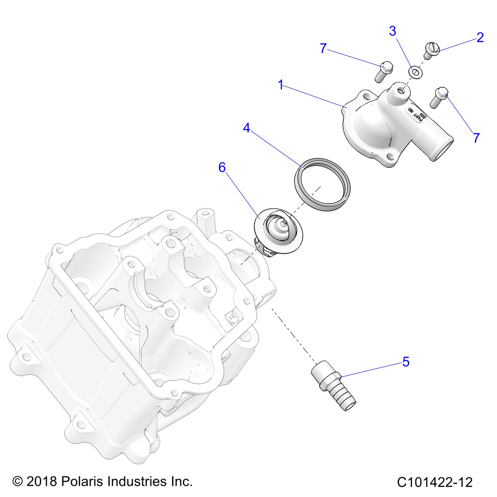 ENGINE, THERMOSTAT and COVER - A20SEA50A1/A5/CA1/CA5 (C101422-12)