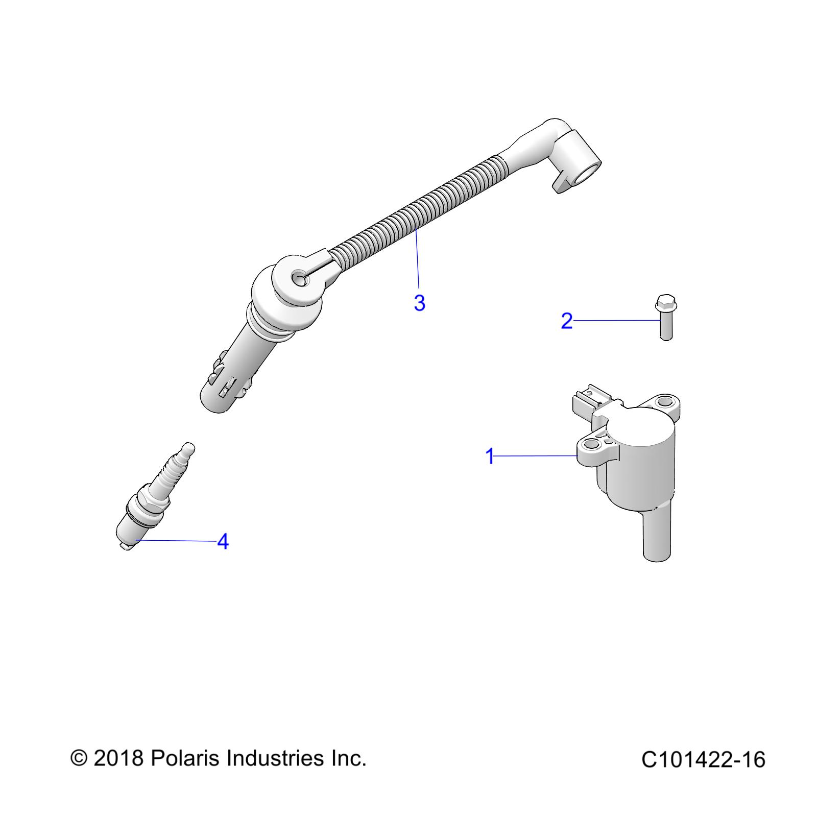 ELECTRICAL, IGNITION COIL, WIRE AND SPARK PLUG - A25SKE57A1 (C101422-16)