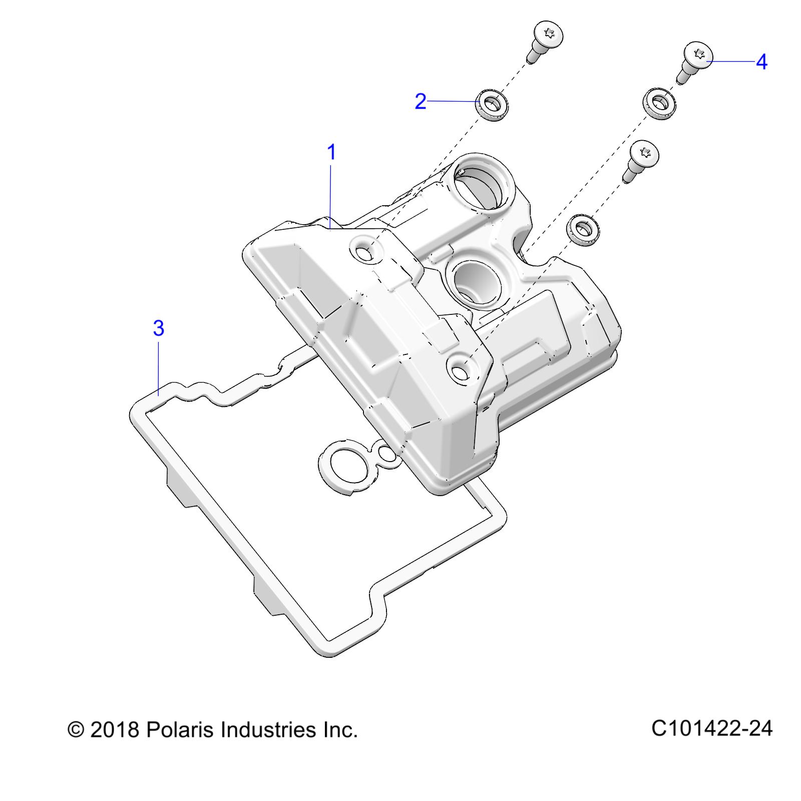 ENGINE, VALVE COVER - A25SJE57CP (C101422-24)