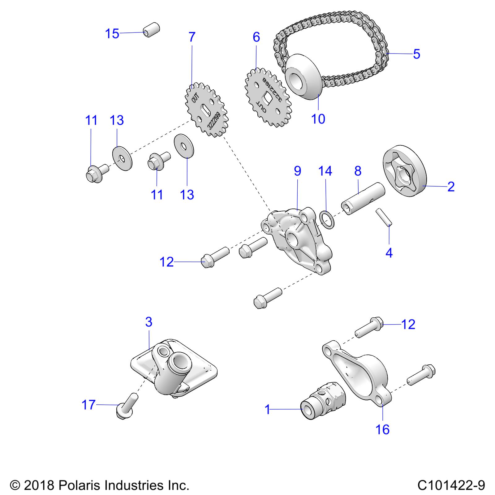 ENGINE, OIL PUMP - A25SDE57C2/G2 (C101422-9)