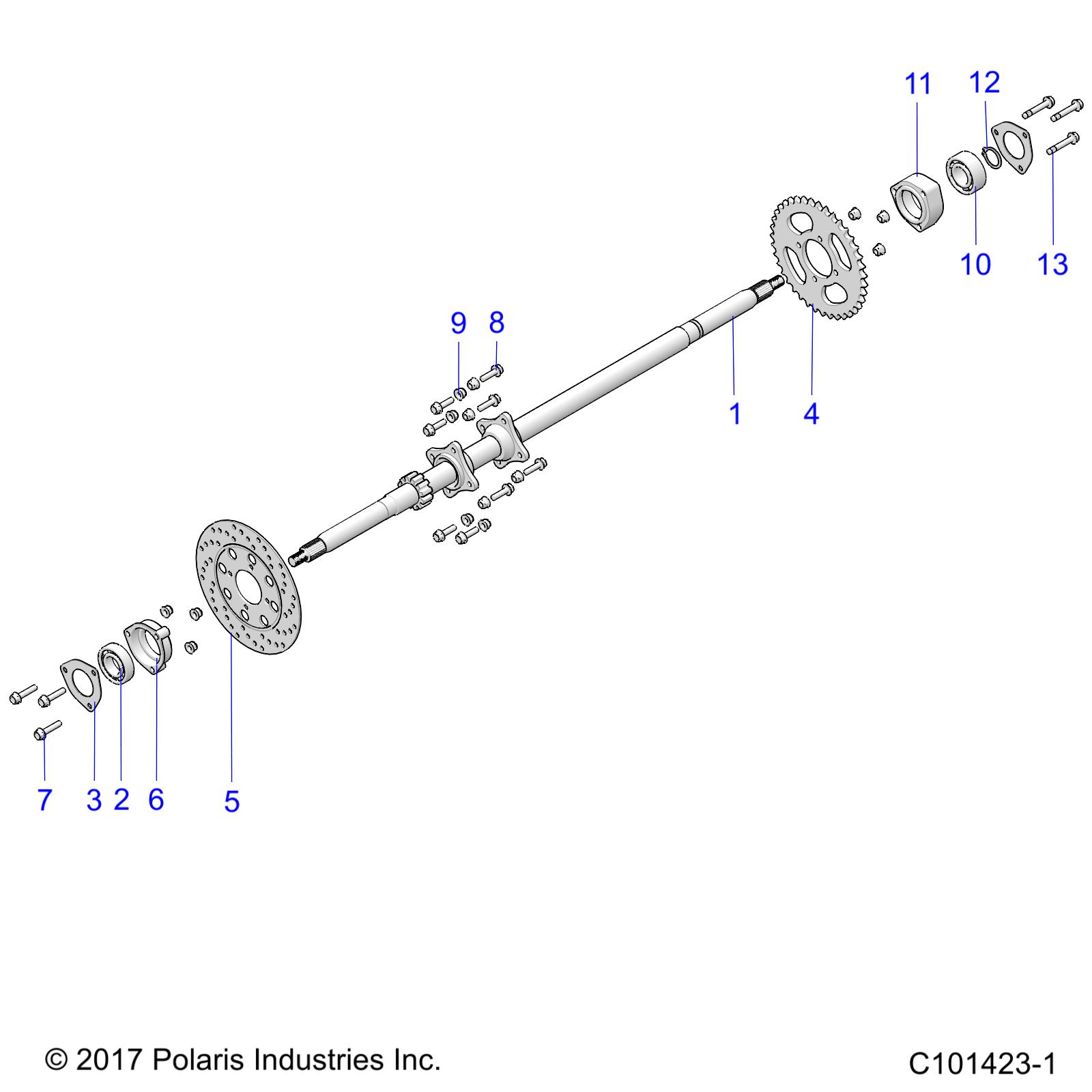 SUSPENSION, REAR AXLE - R25HZA15D5 (C101423-1)